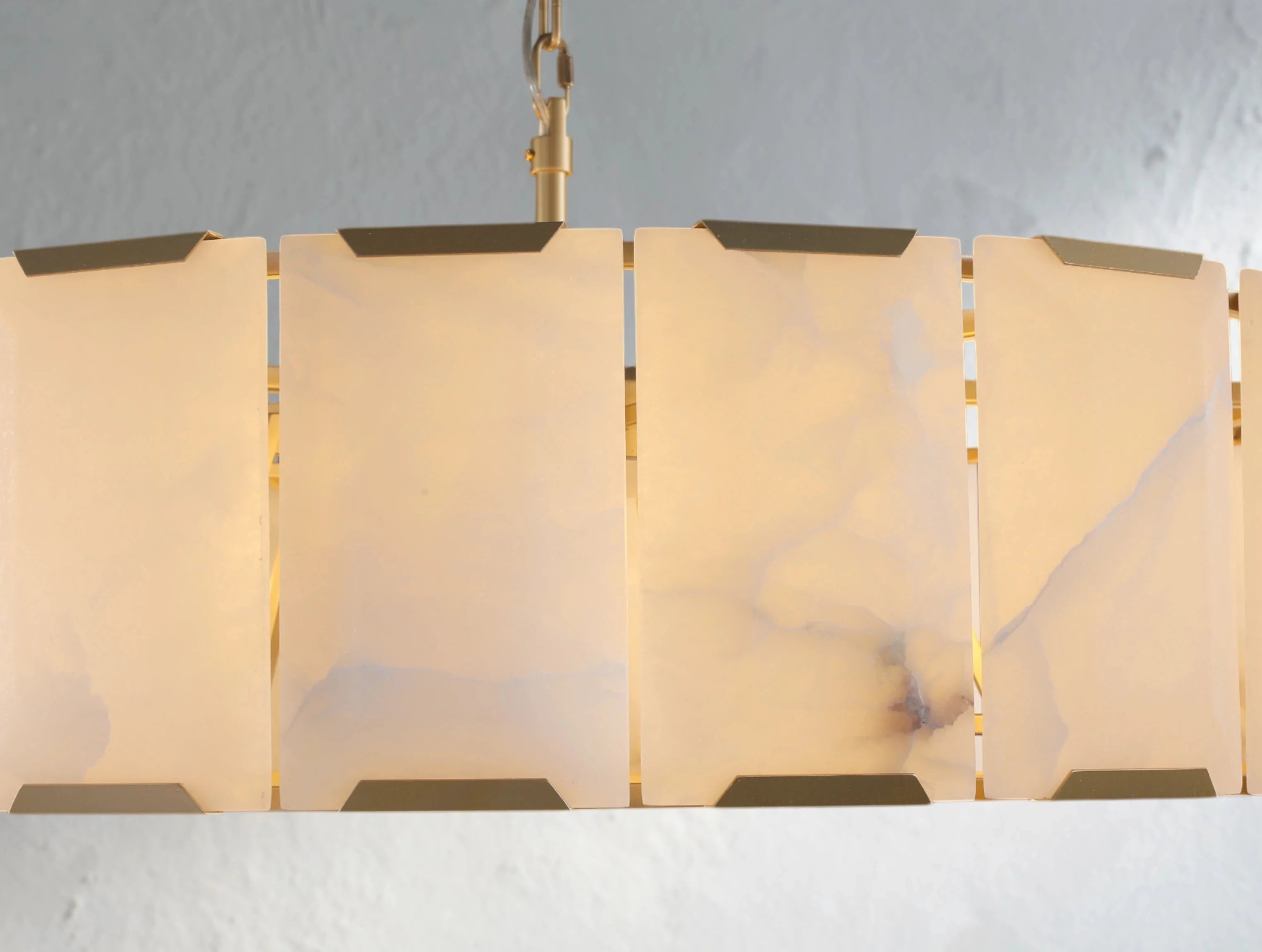 Valonne Calcite Round Chandelier ZELNO LIGHTING