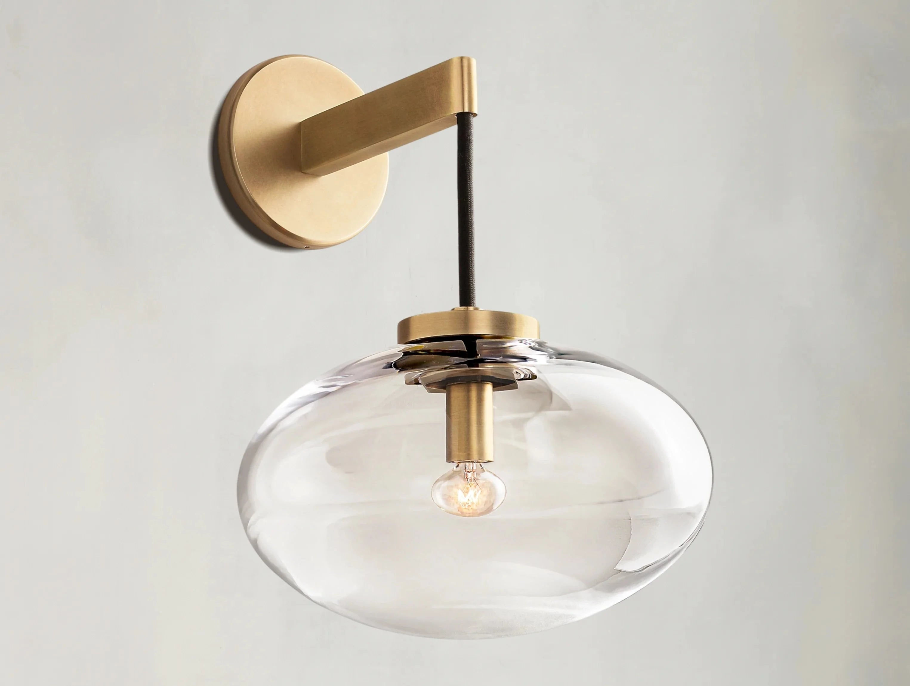 Cabret Glass Sconce ZELNO LIGHTING