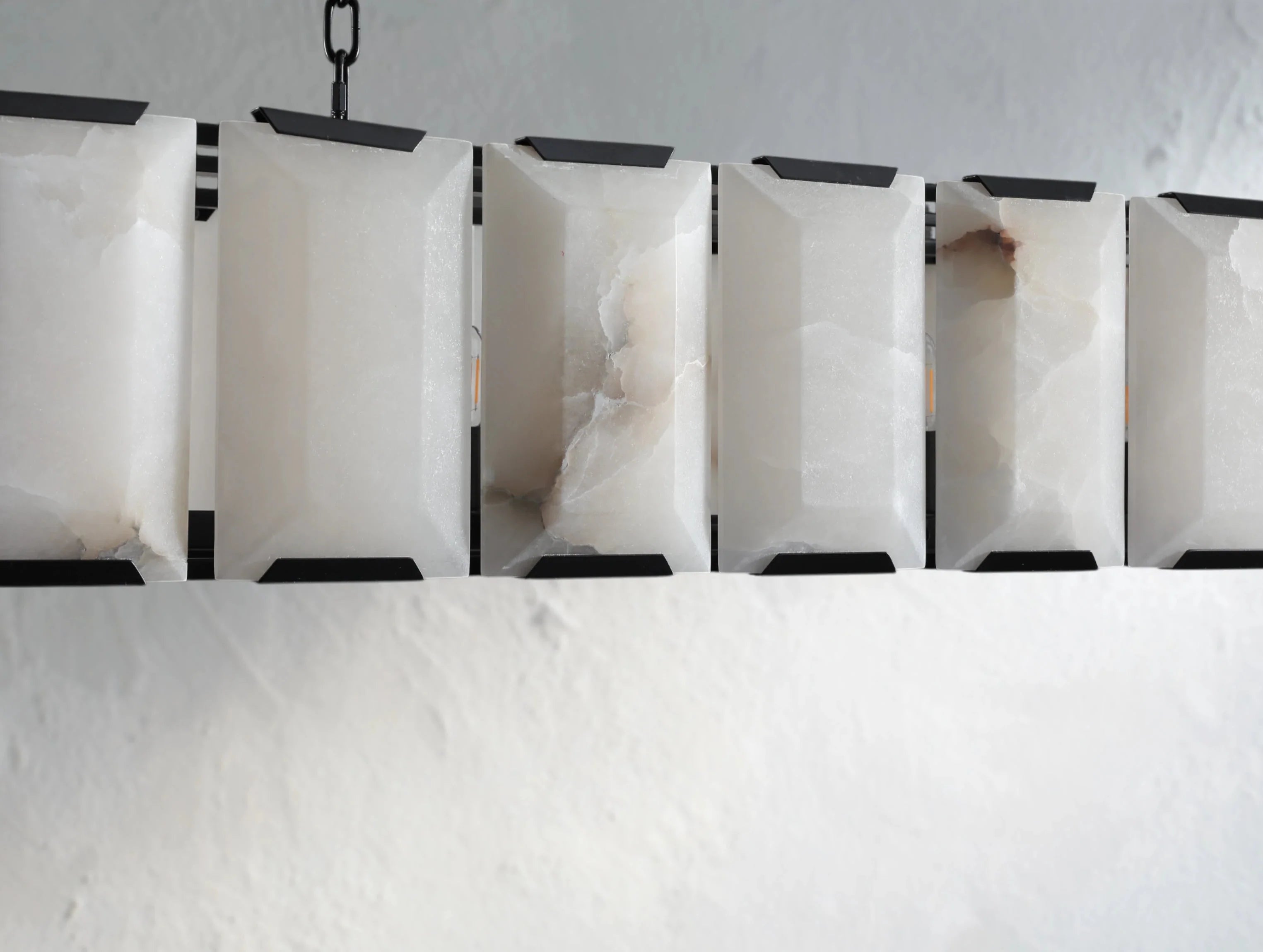 Valonne Calcite Rectangular Chandelier ZELNO LIGHTING