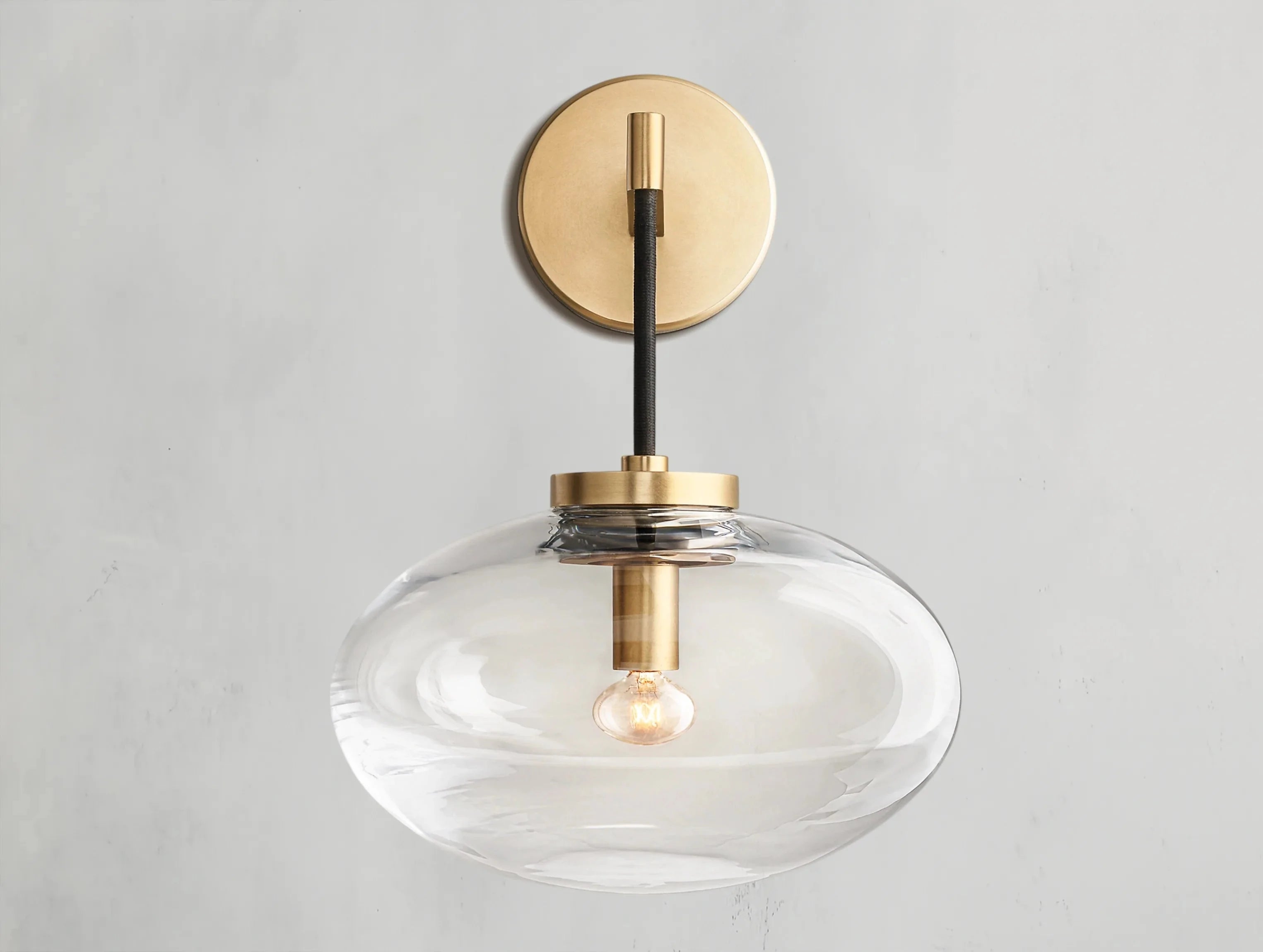 Cabret Glass Sconce ZELNO LIGHTING