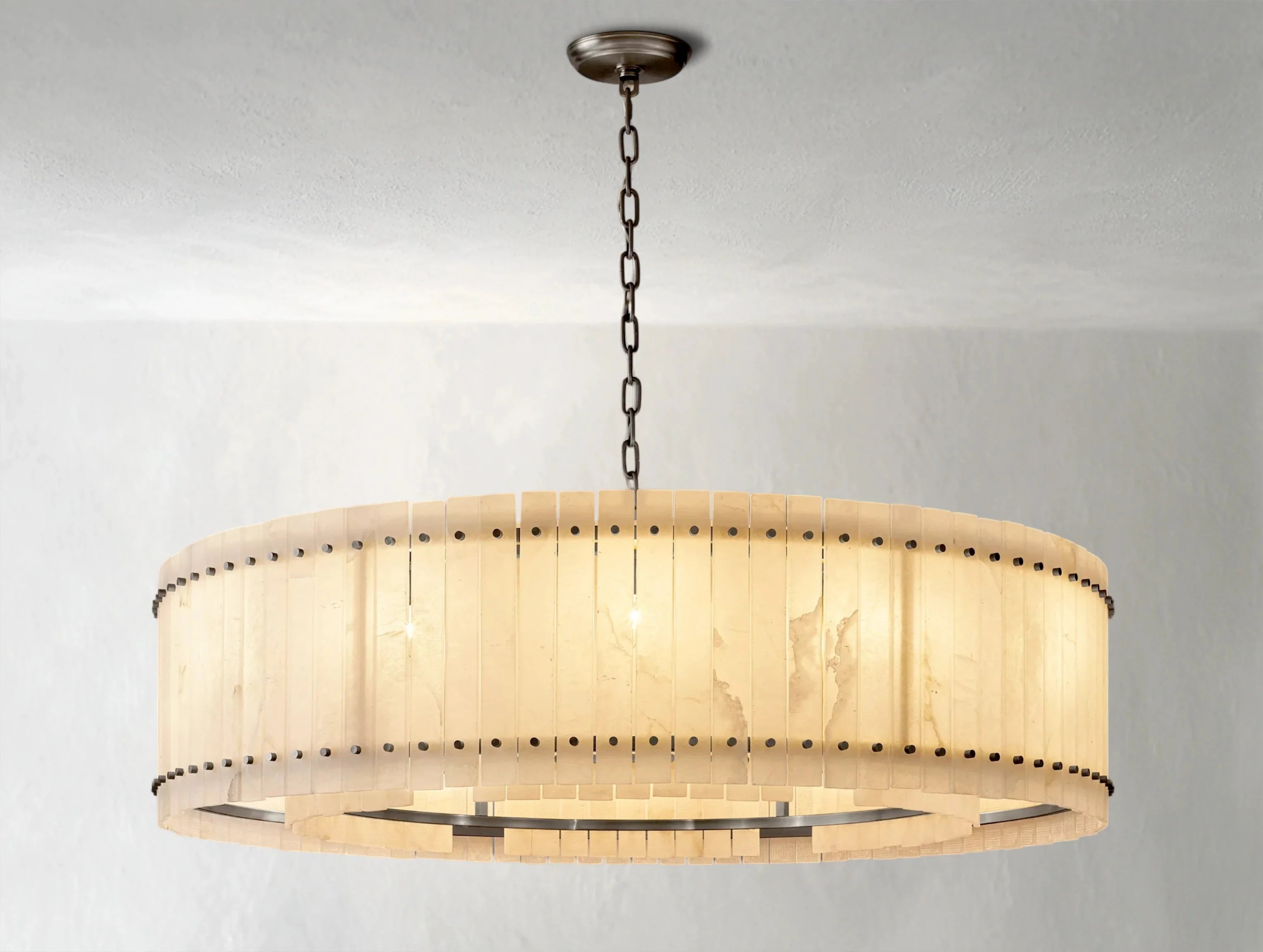 Royce Alabaster Round Chandelier ZELNO LIGHTING
