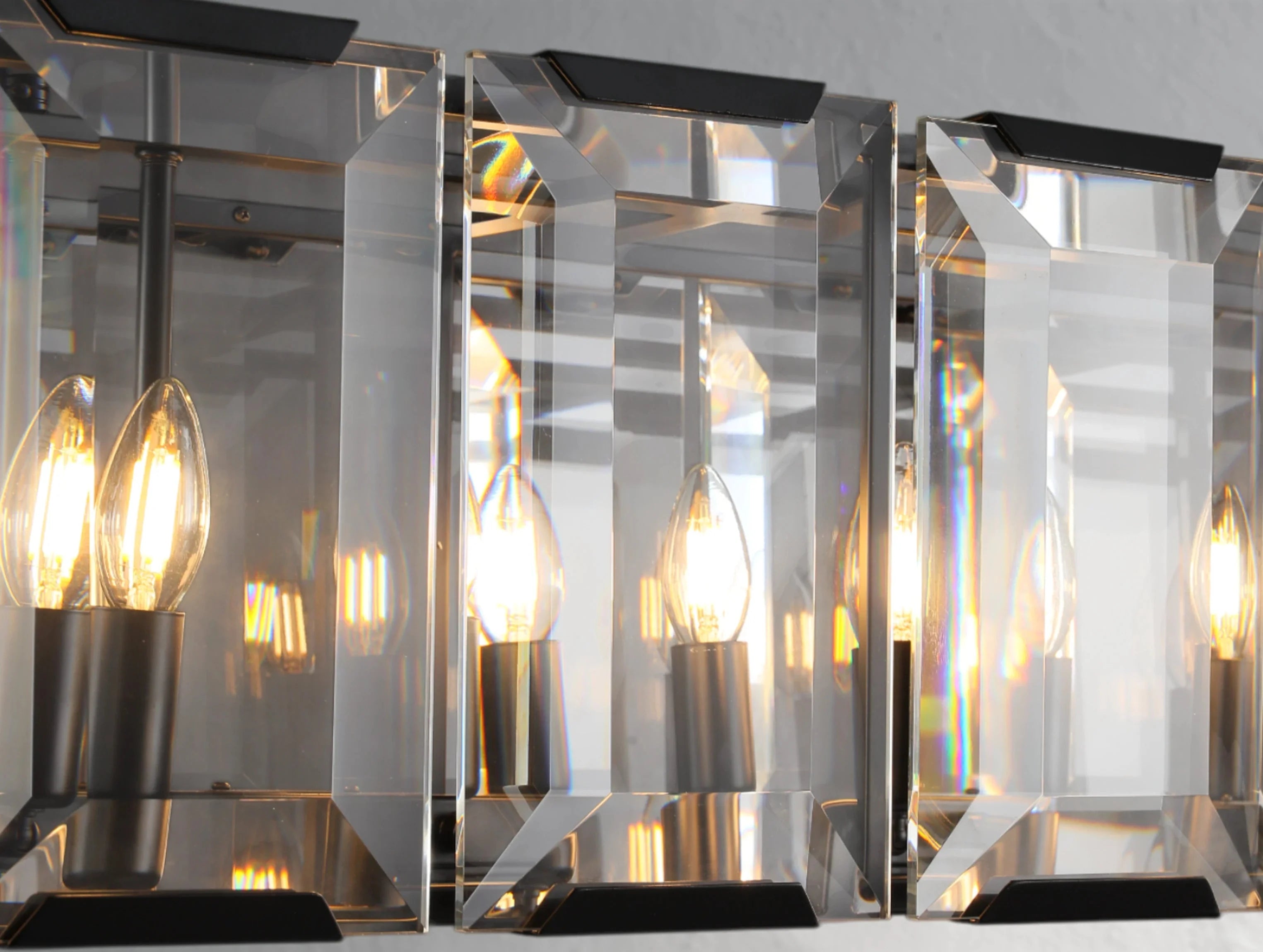 Valonne Crystal Rectangular Chandelier ZELNO LIGHTING