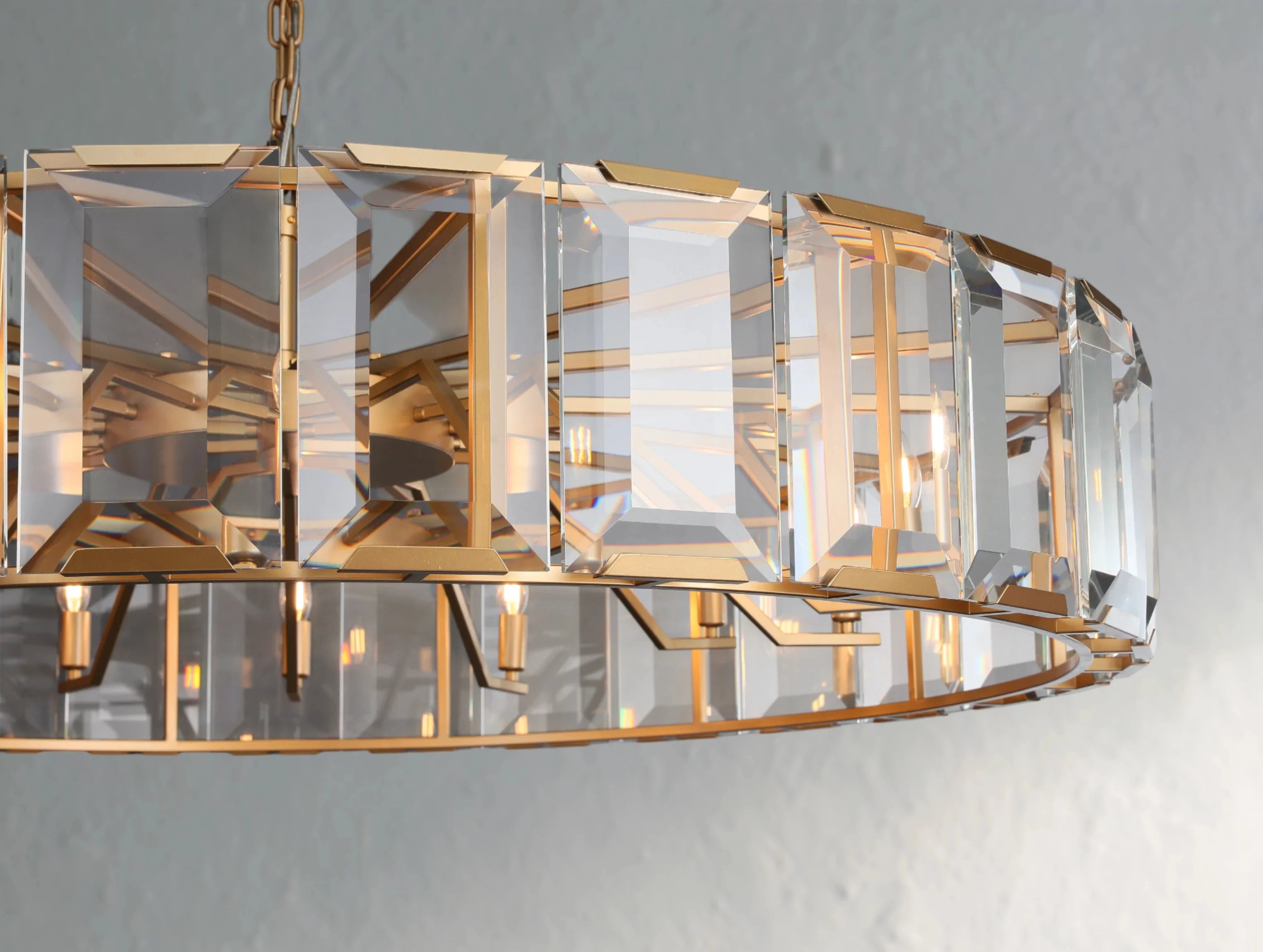 Valonne Crystal Round Chandelier ZELNO LIGHTING