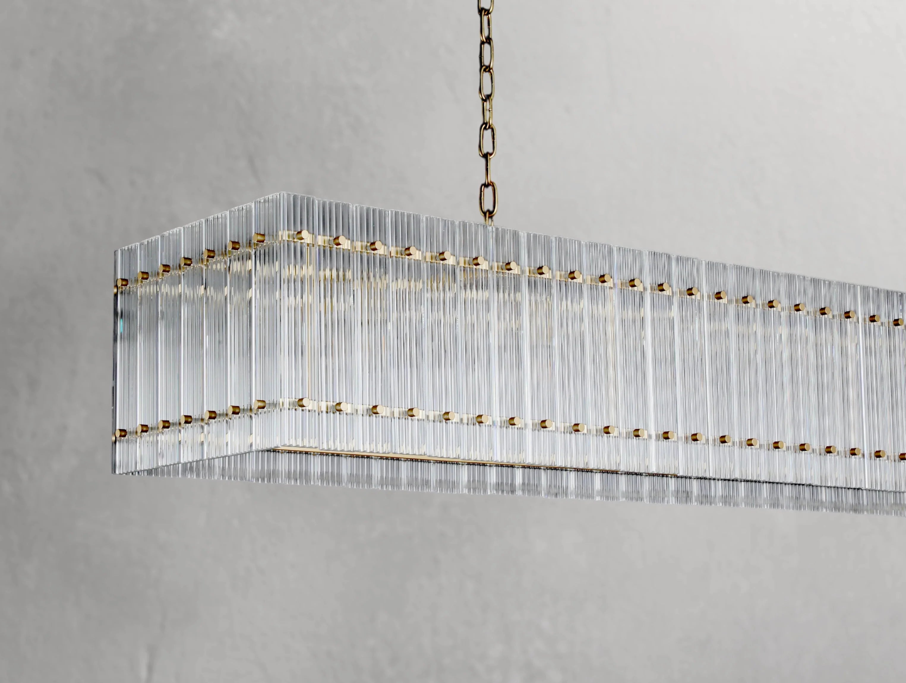 Royce Rectangular Chandelier ZELNO LIGHTING