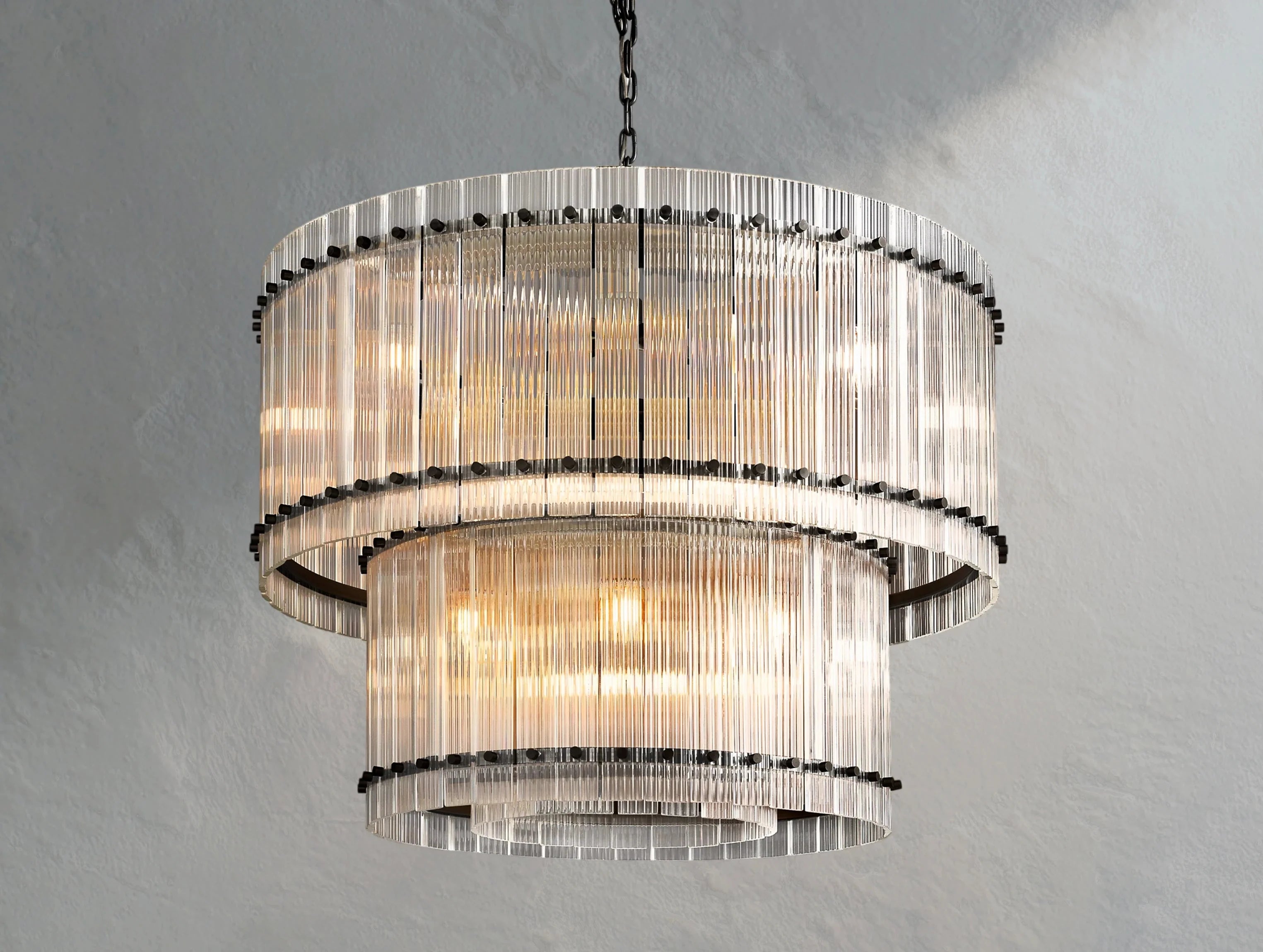 Royce Two-Tier Round Chandelier ZELNO LIGHTING