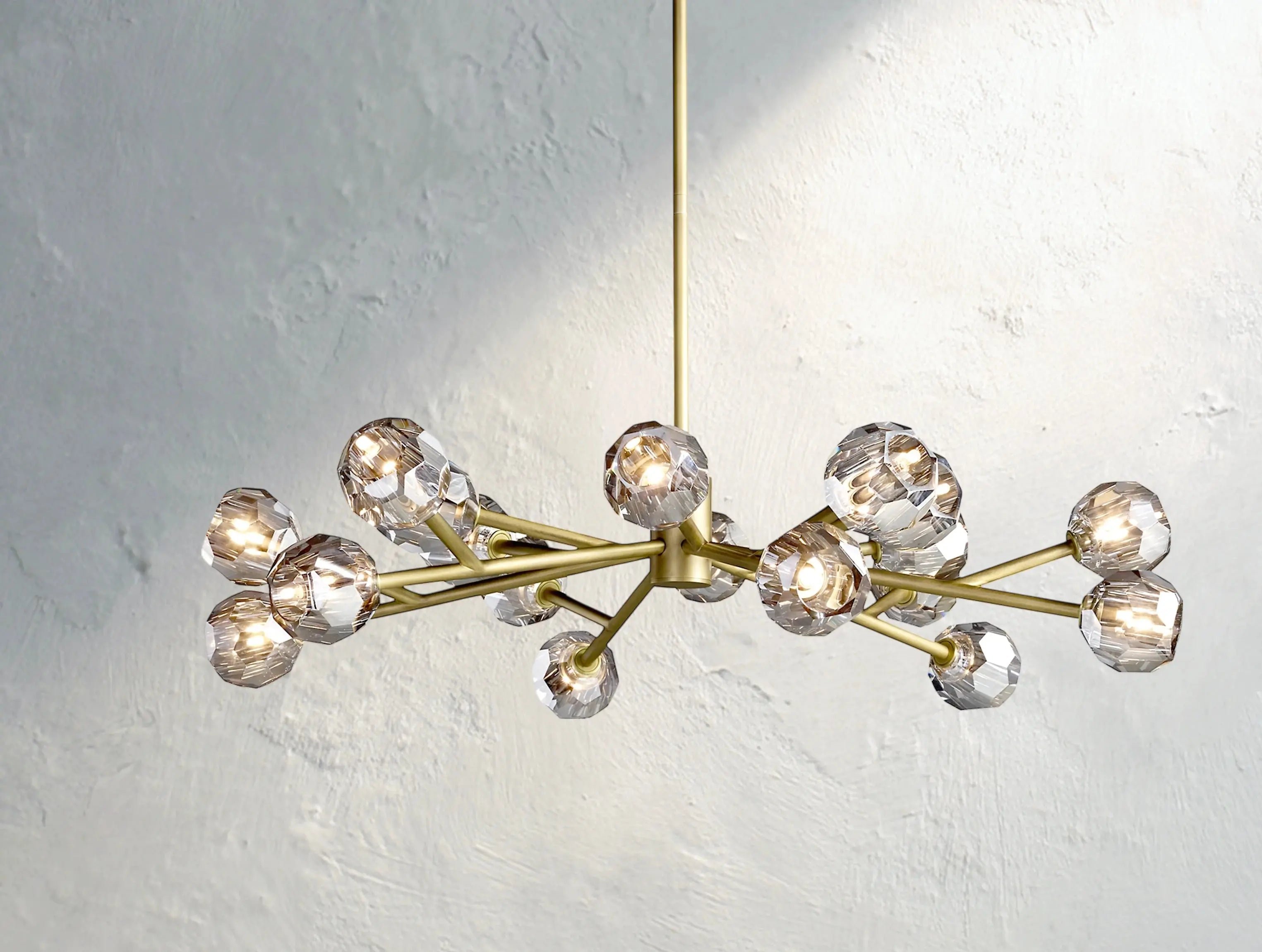 Orbital Cristal Glass Round Chandelier ZELNO LIGHTING