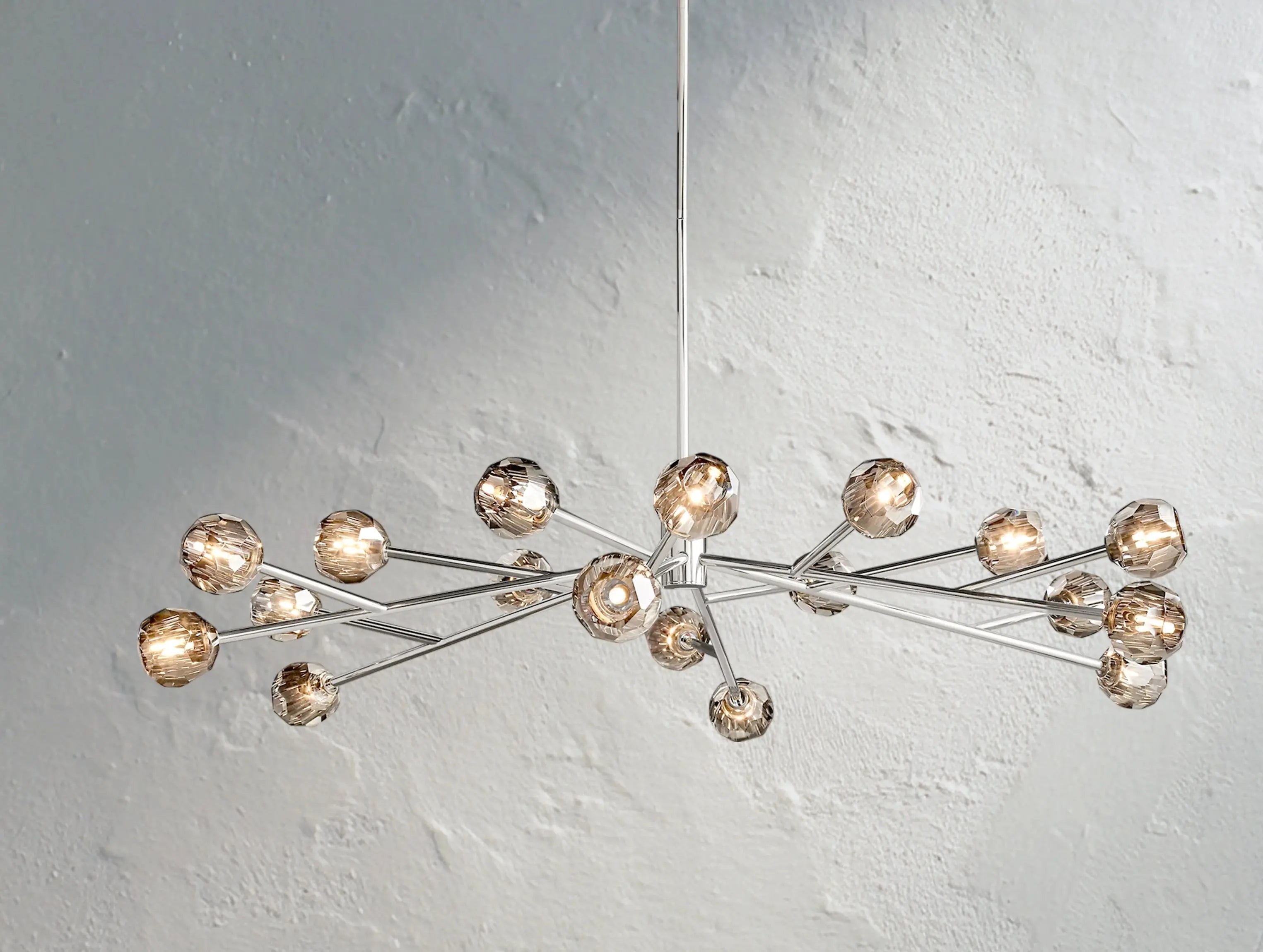 Orbital Cristal Glass Round Chandelier ZELNO LIGHTING