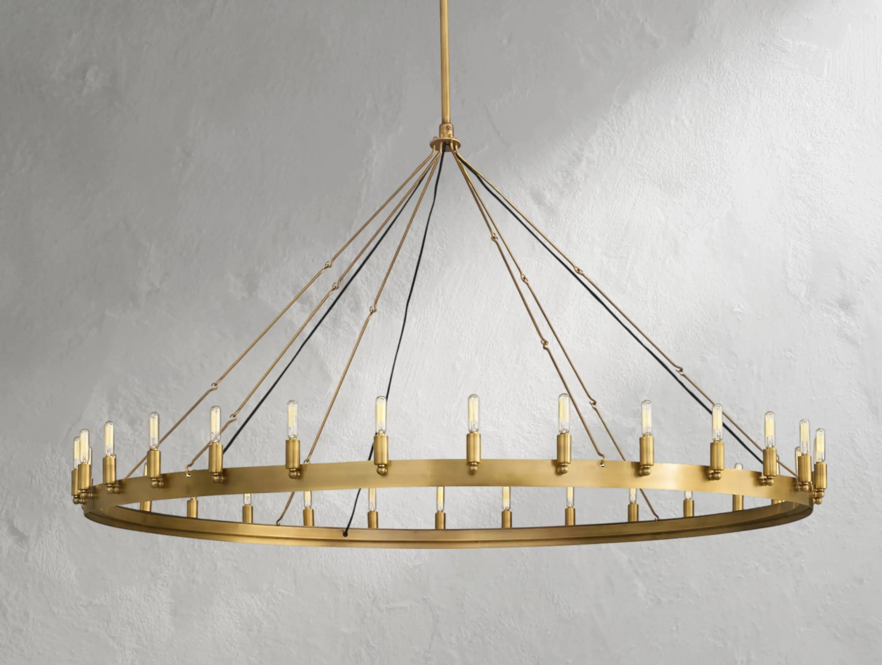 ForgeLine Vintage Filament Round Chandelier ZELNO LIGHTING
