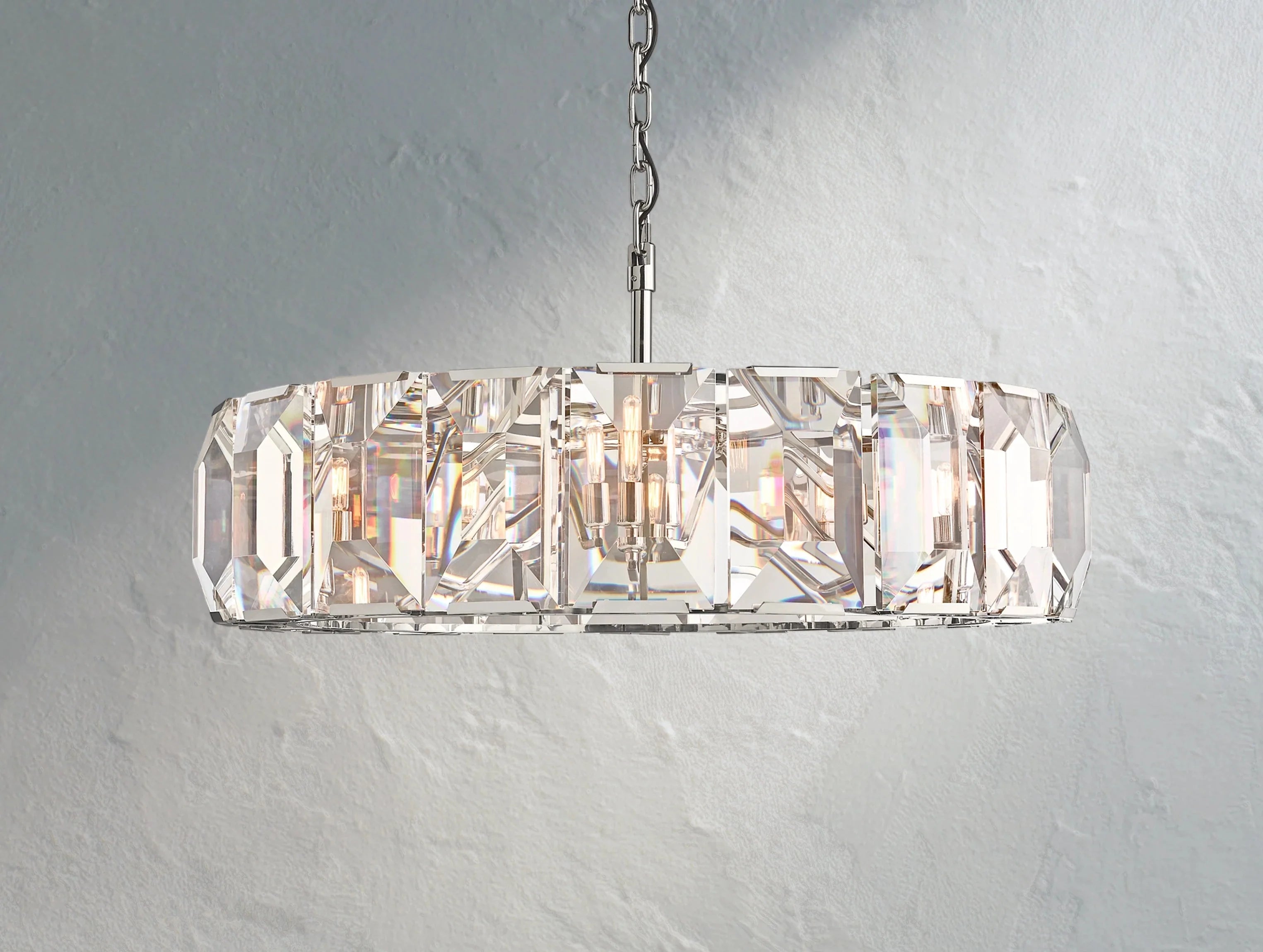 Valonne Crystal Round Chandelier ZELNO LIGHTING