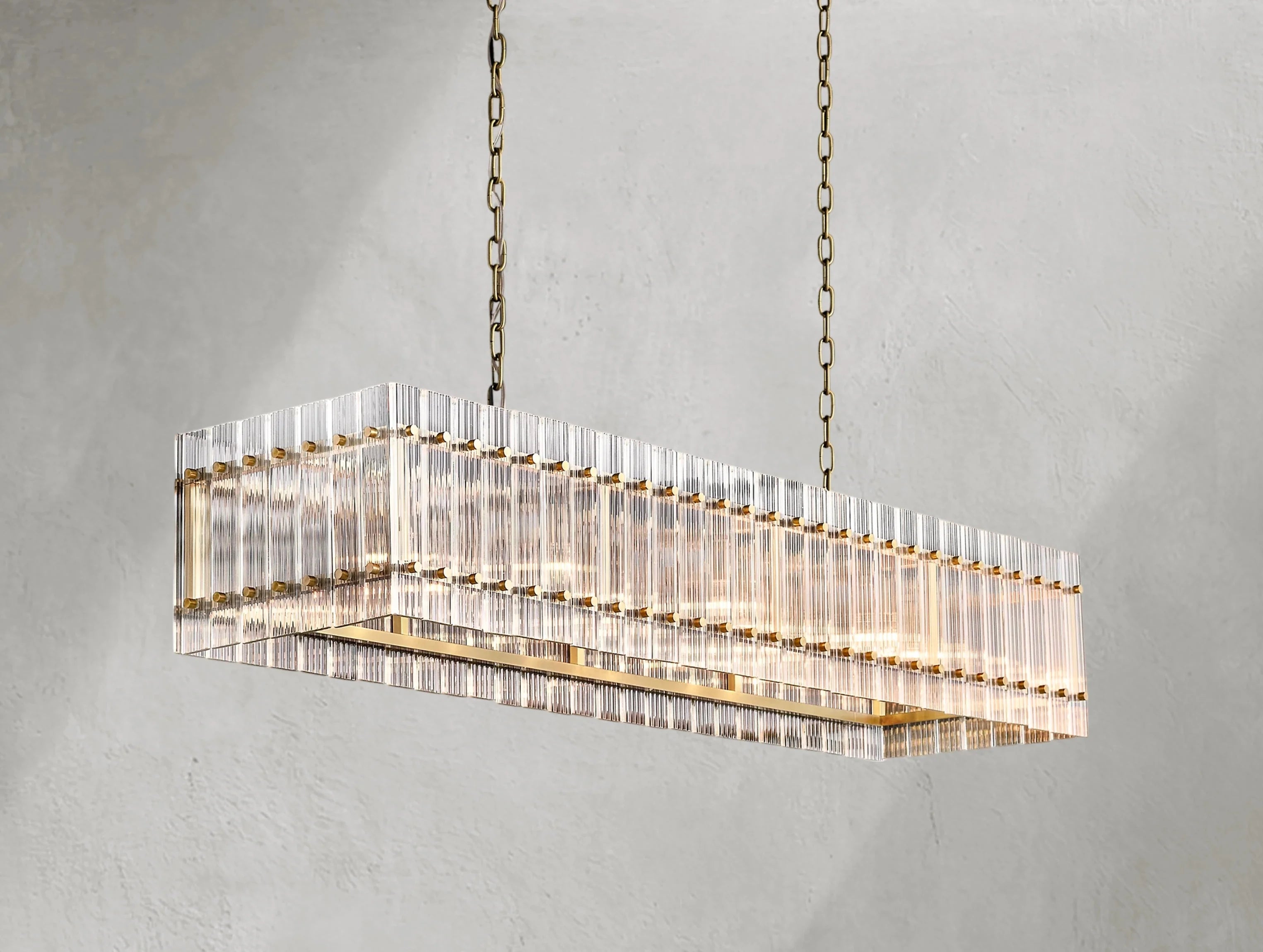 Royce Rectangular Chandelier ZELNO LIGHTING