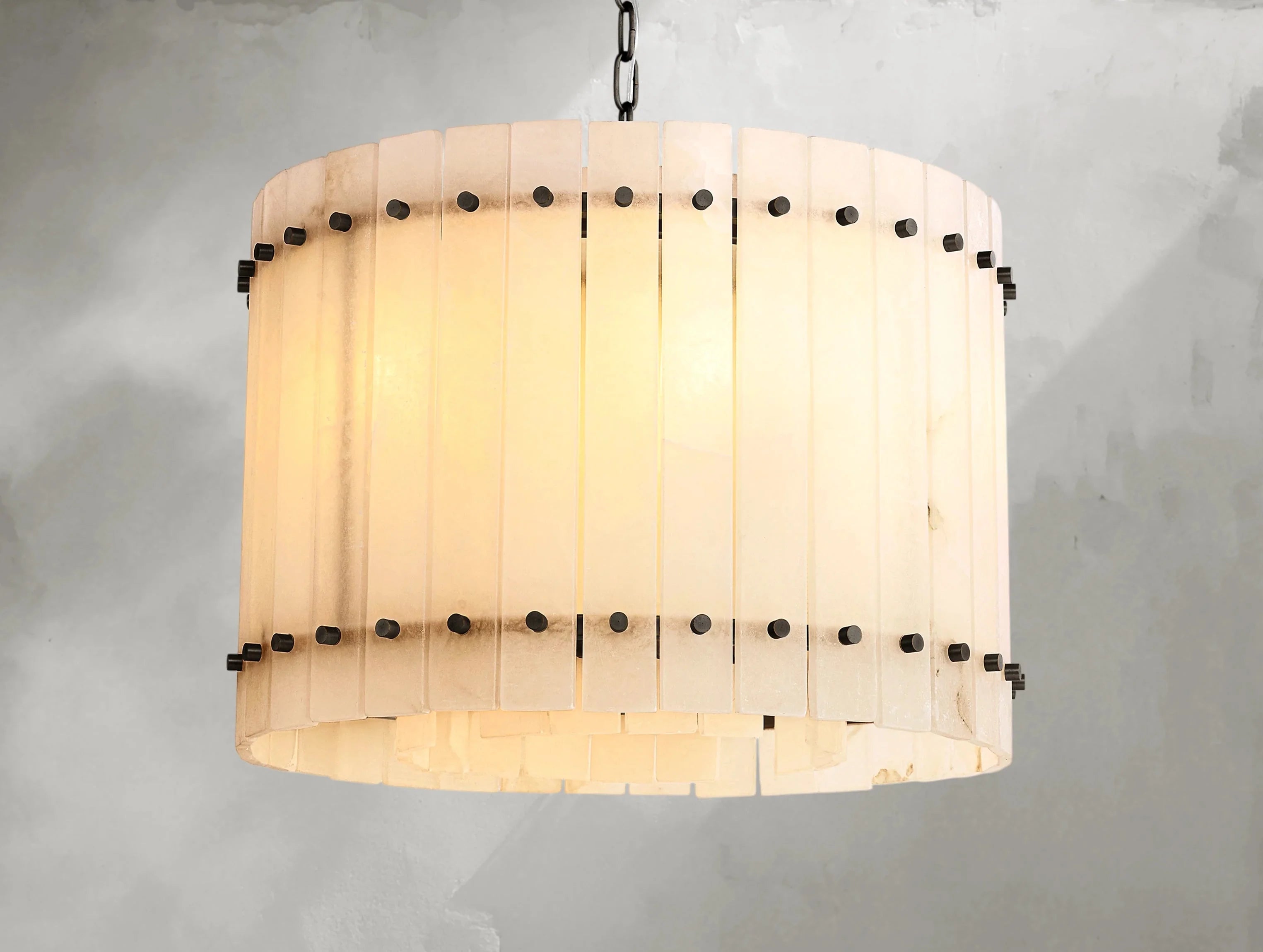 Royce Alabaster Round Chandelier ZELNO LIGHTING
