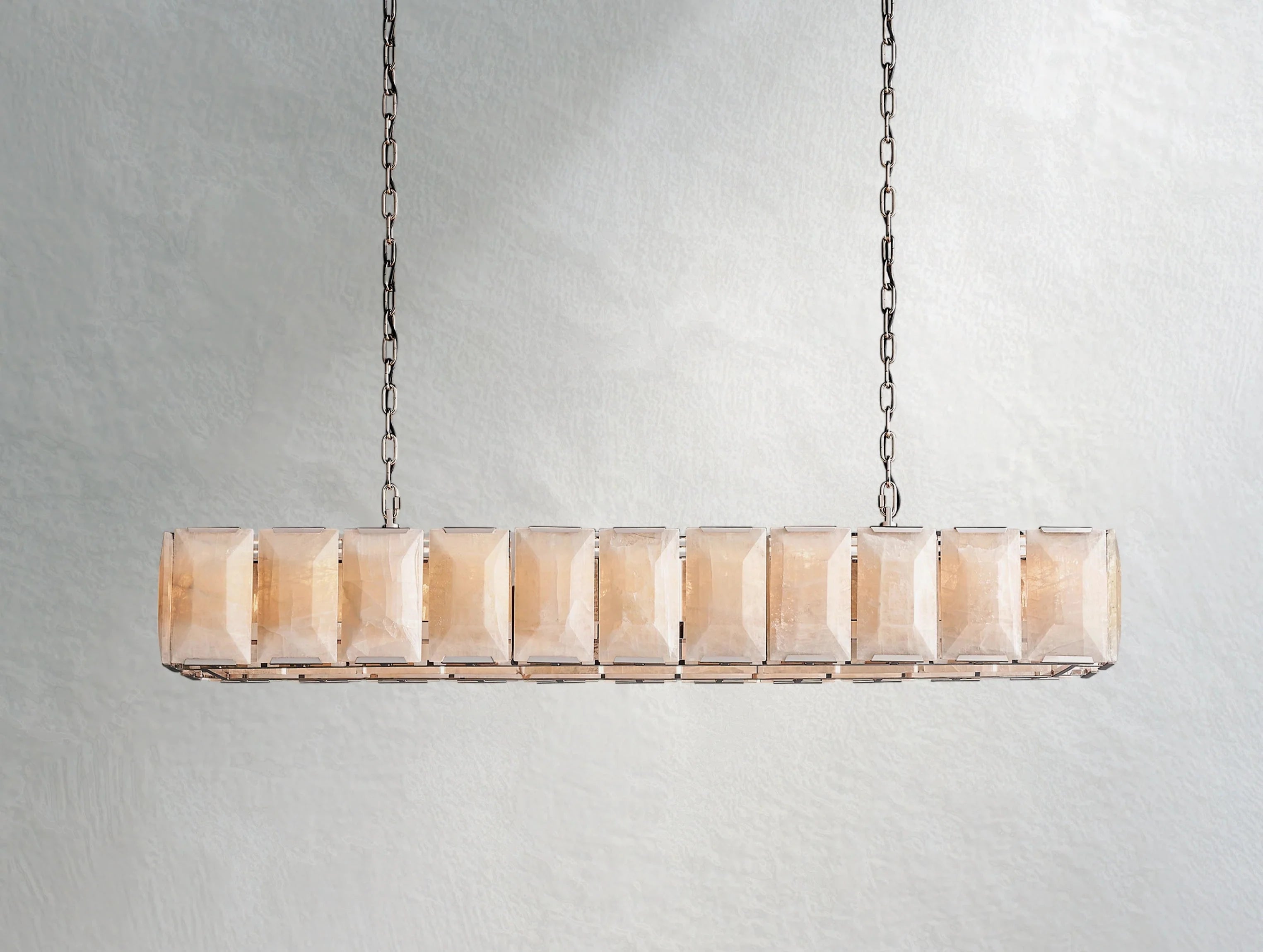Valonne Calcite Rectangular Chandelier ZELNO LIGHTING