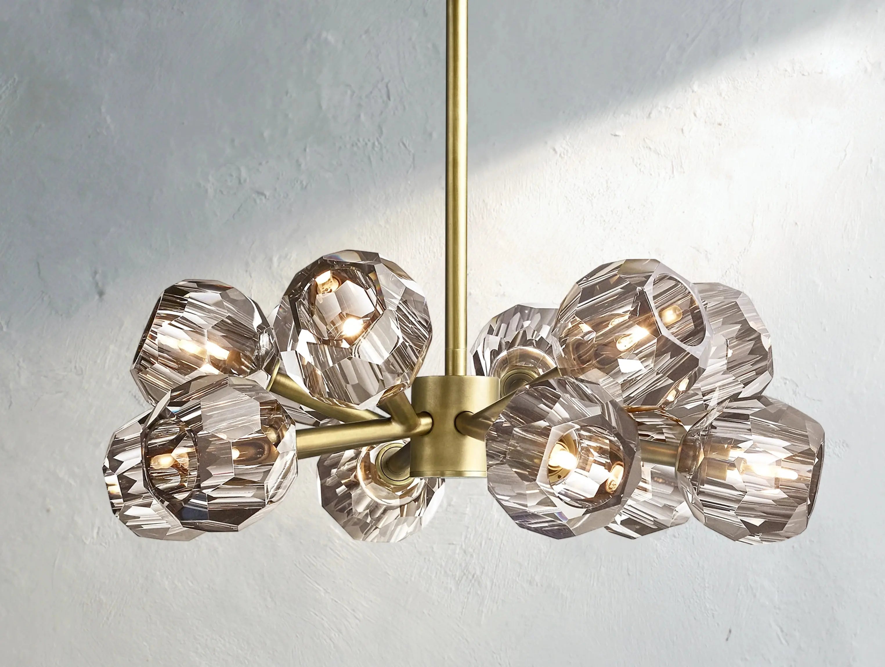 Orbital Cristal Glass Round Chandelier ZELNO LIGHTING