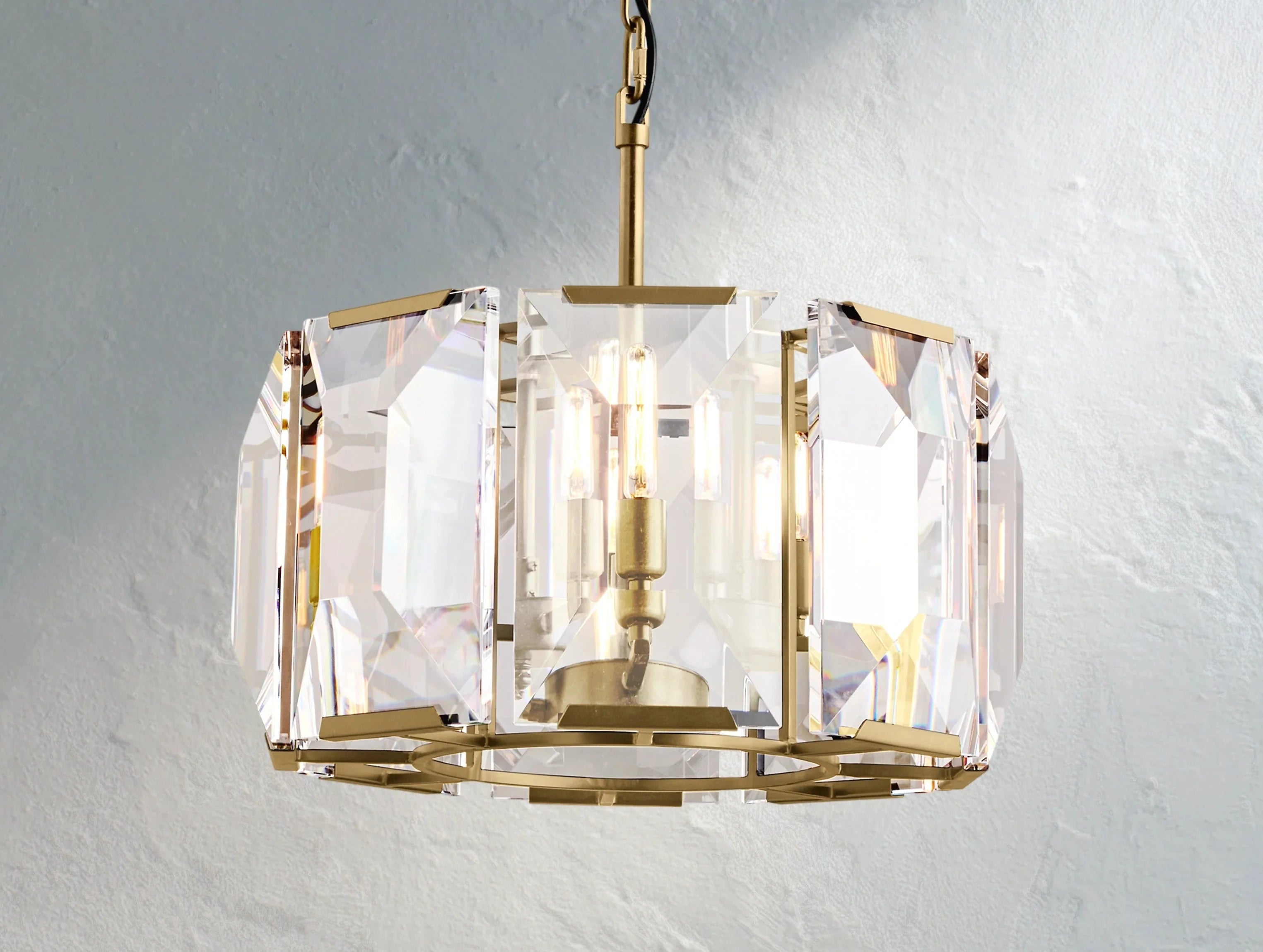 Valonne Crystal Round Chandelier ZELNO LIGHTING