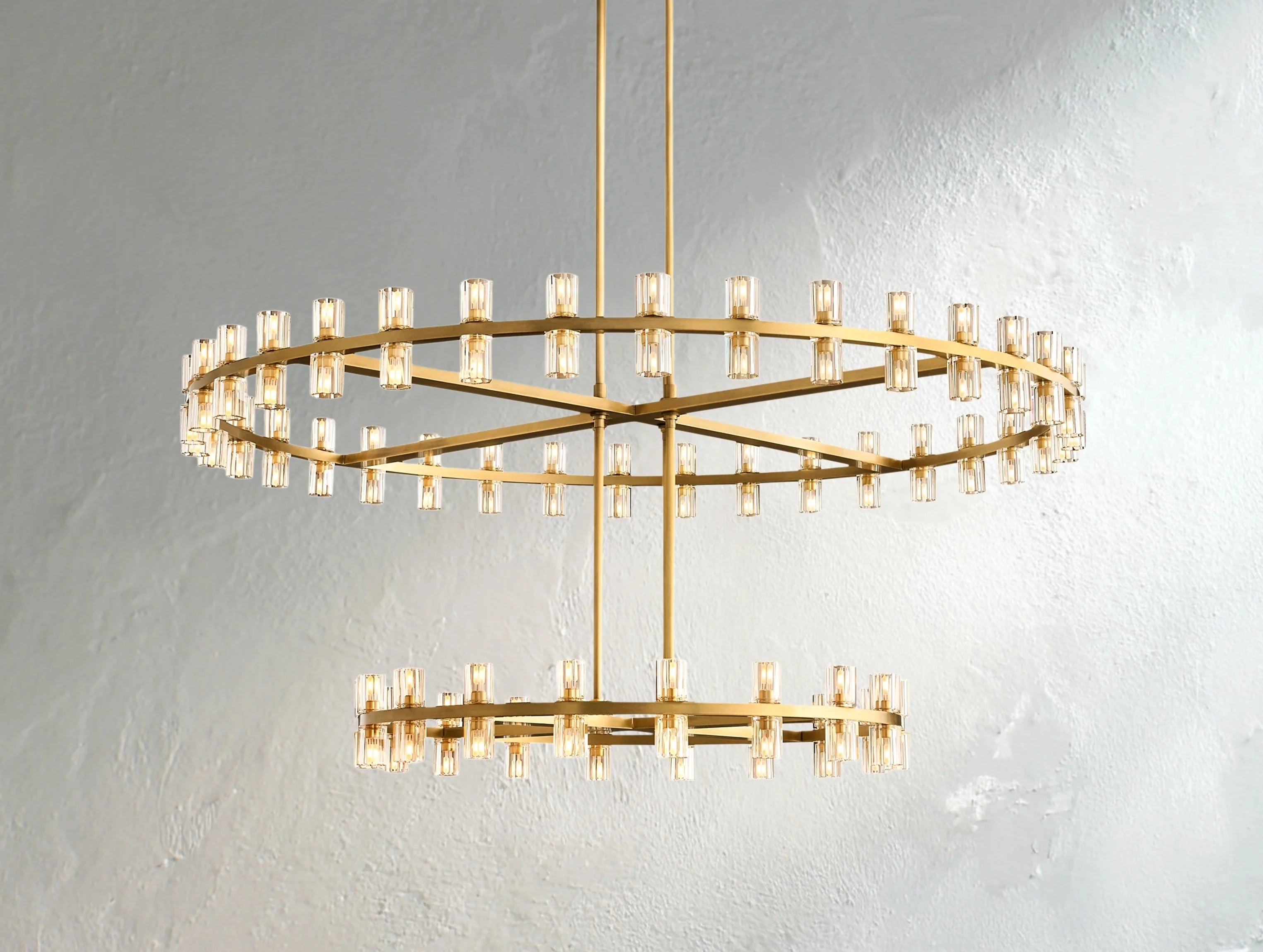 Gearra LED Round Two-Tier Chandelier ZELNO LIGHTING