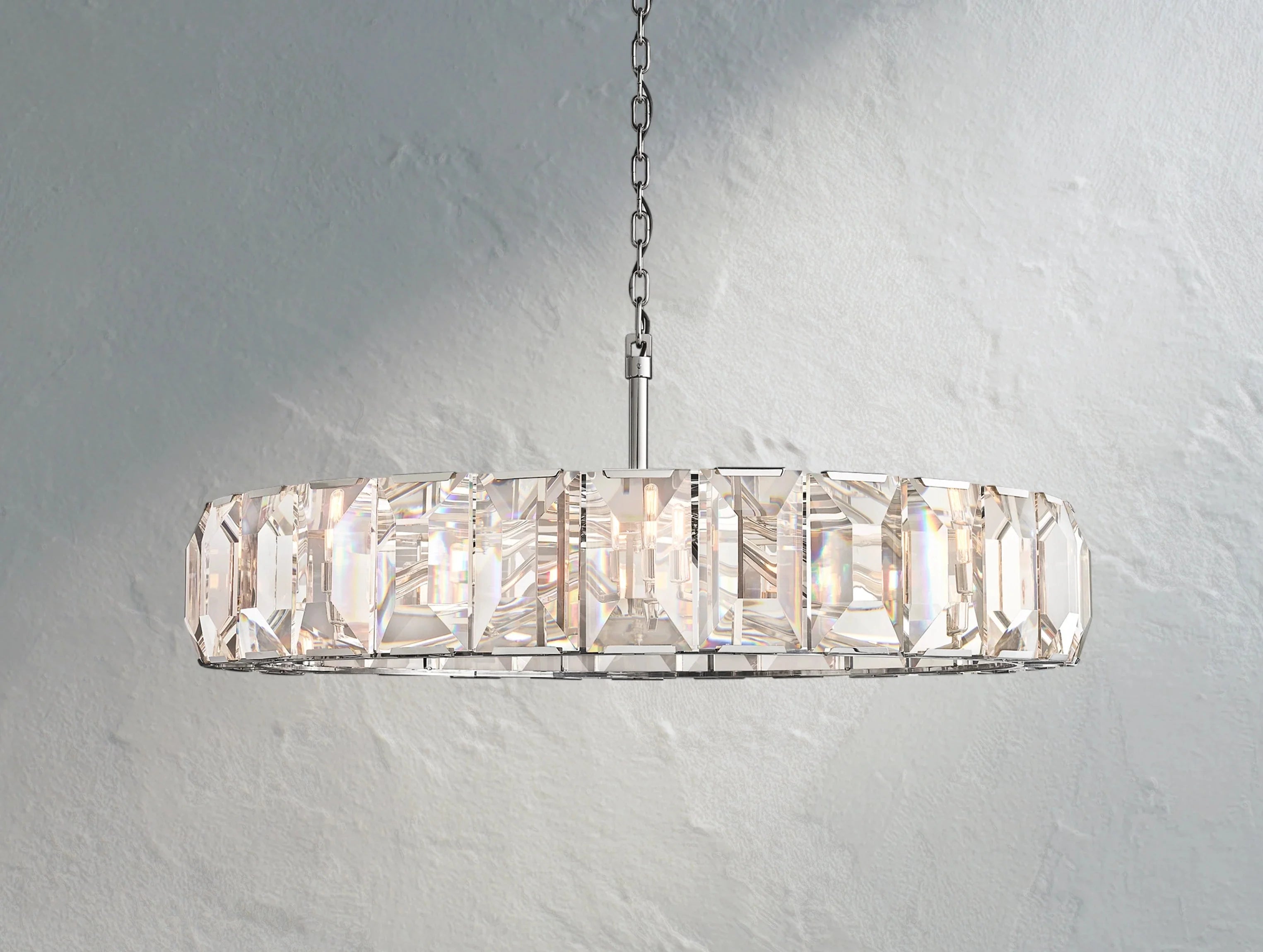 Valonne Crystal Round Chandelier ZELNO LIGHTING