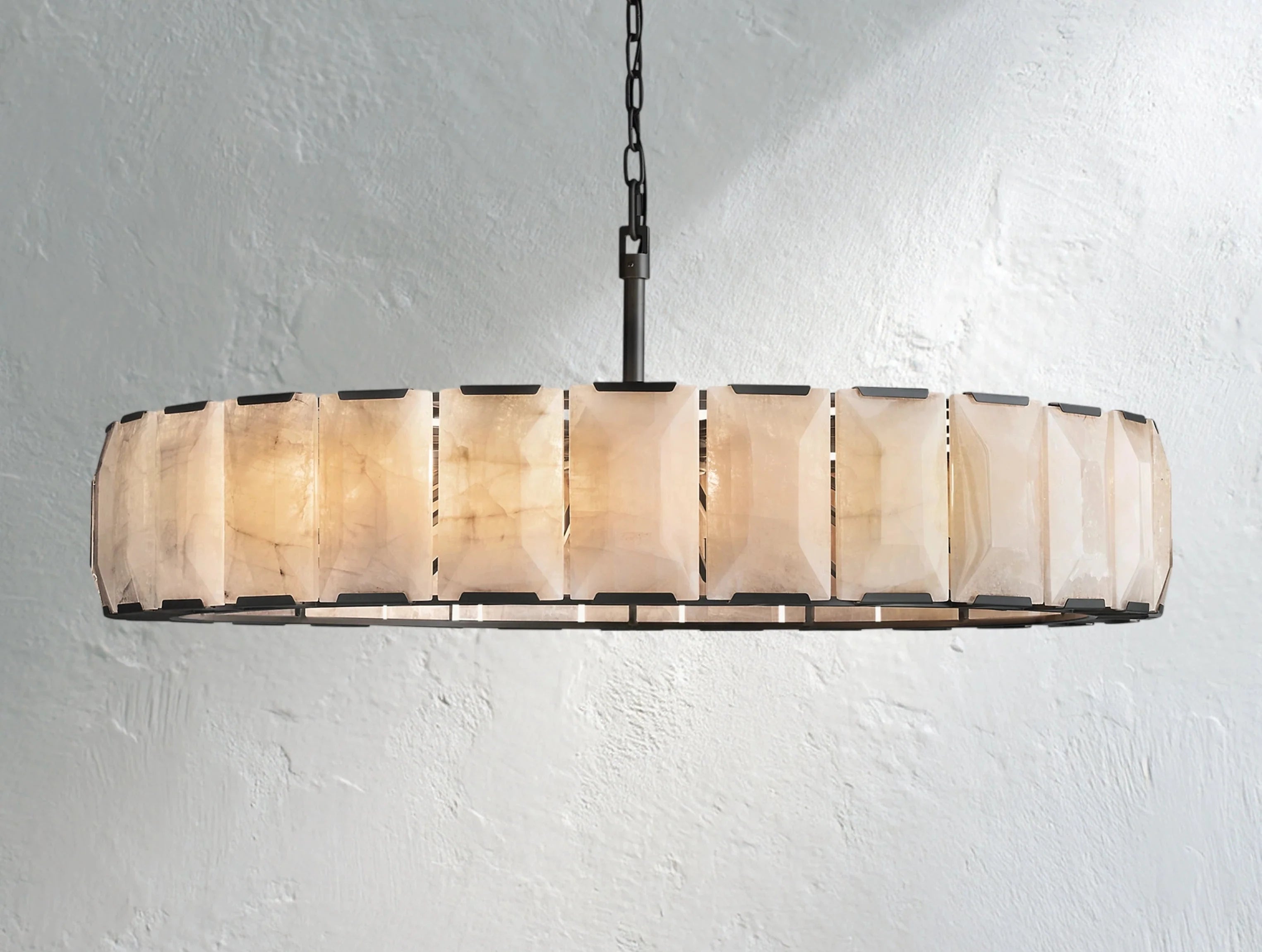Valonne Calcite Round Chandelier ZELNO LIGHTING
