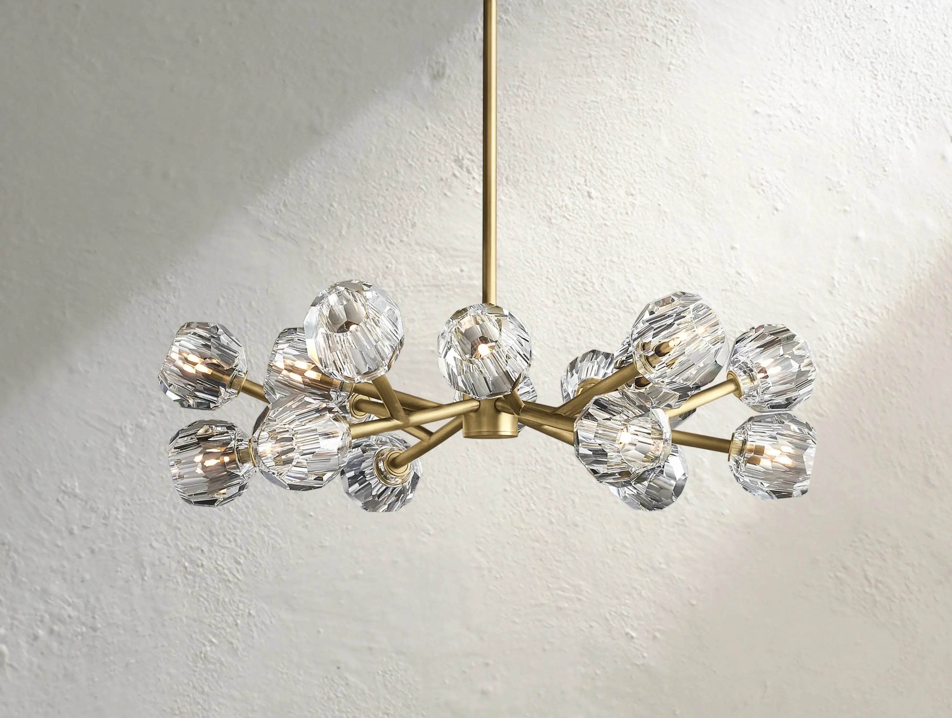 Orbital Cristal Glass Round Chandelier ZELNO LIGHTING