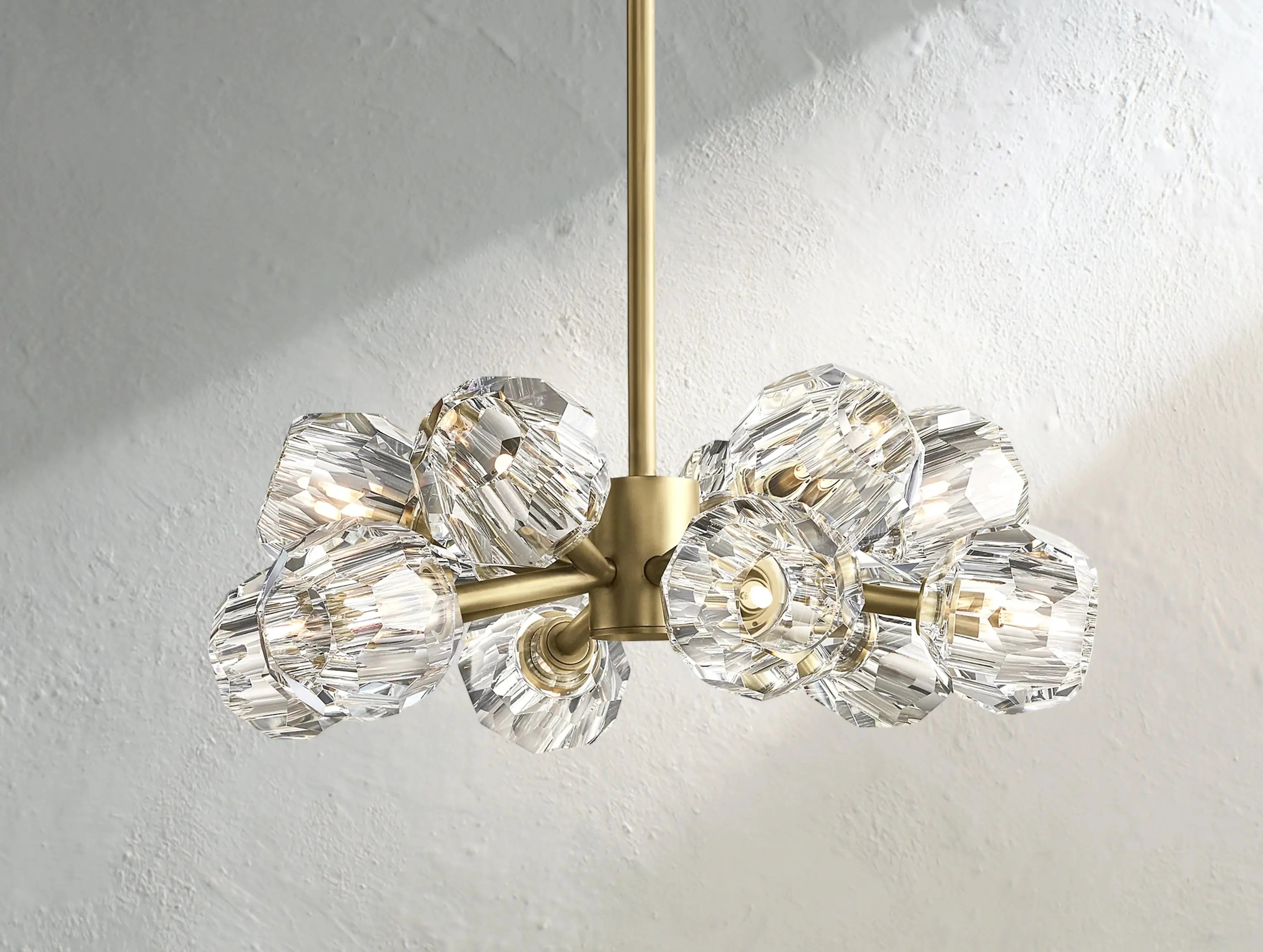 Orbital Cristal Glass Round Chandelier ZELNO LIGHTING