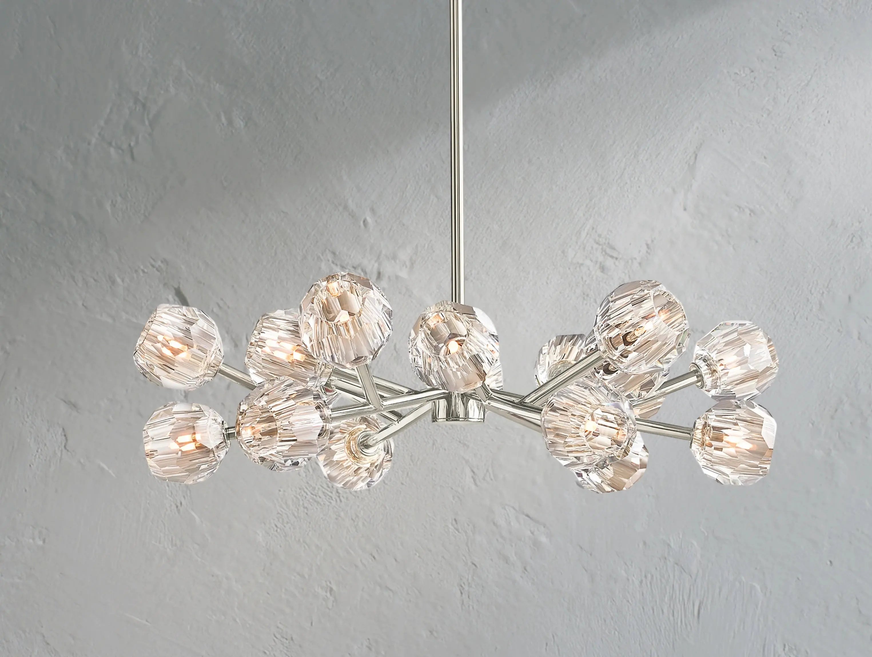 Orbital Cristal Glass Round Chandelier ZELNO LIGHTING