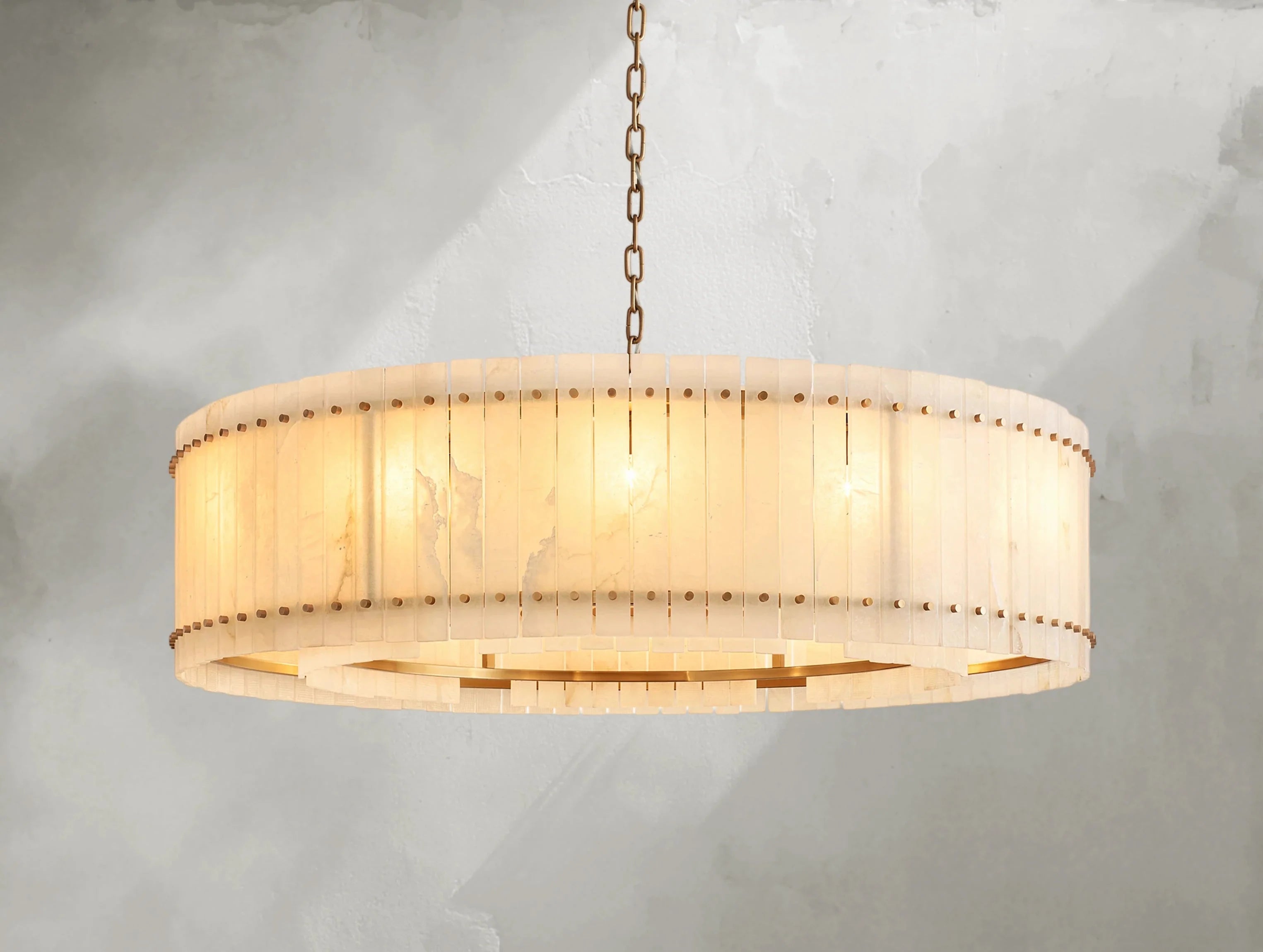 Royce Alabaster Round Chandelier ZELNO LIGHTING