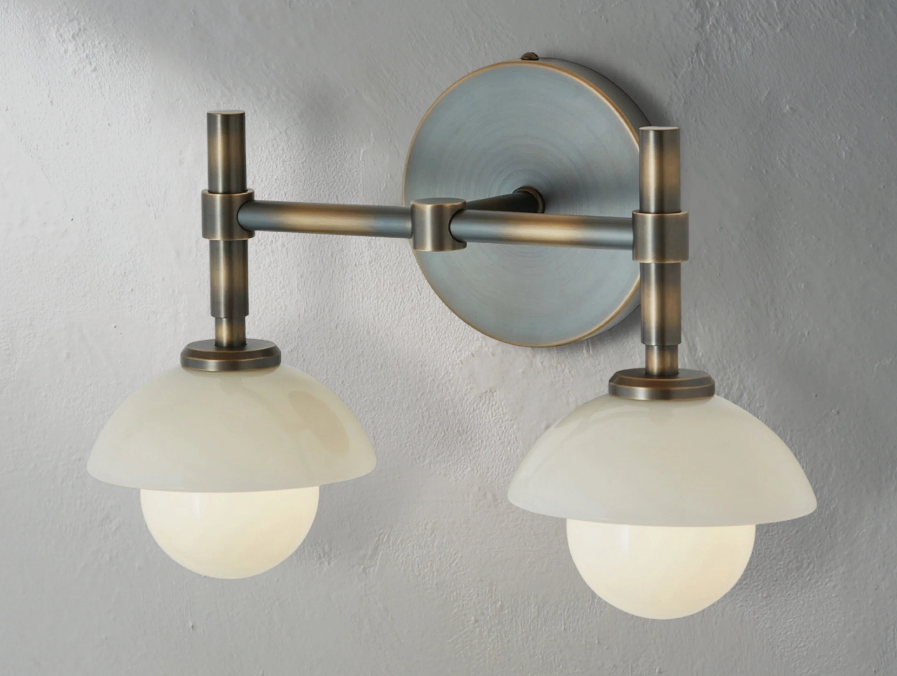 Greensh Double Sconce - ZELNO LIGHTING