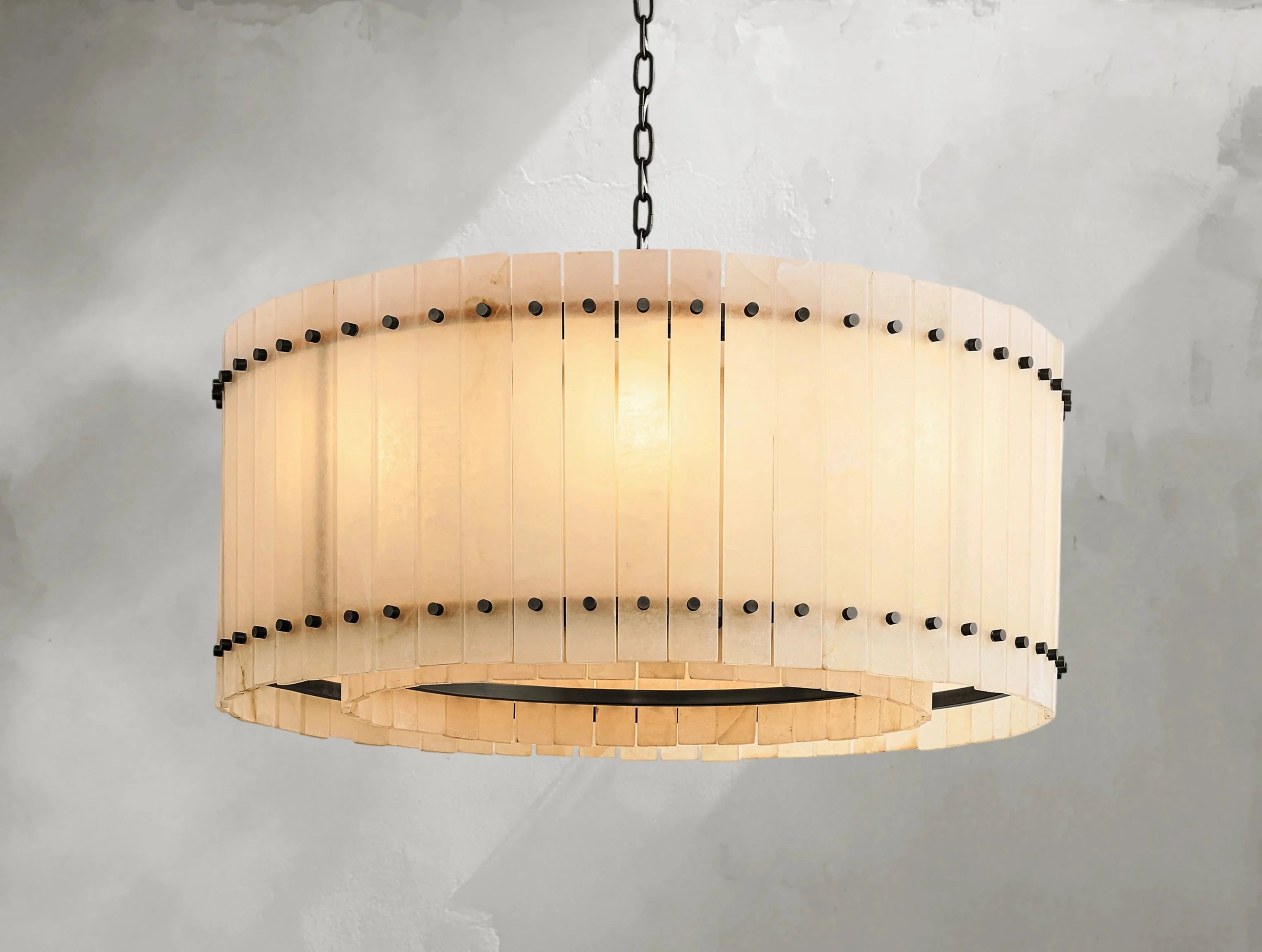 Royce Alabaster Round Chandelier ZELNO LIGHTING