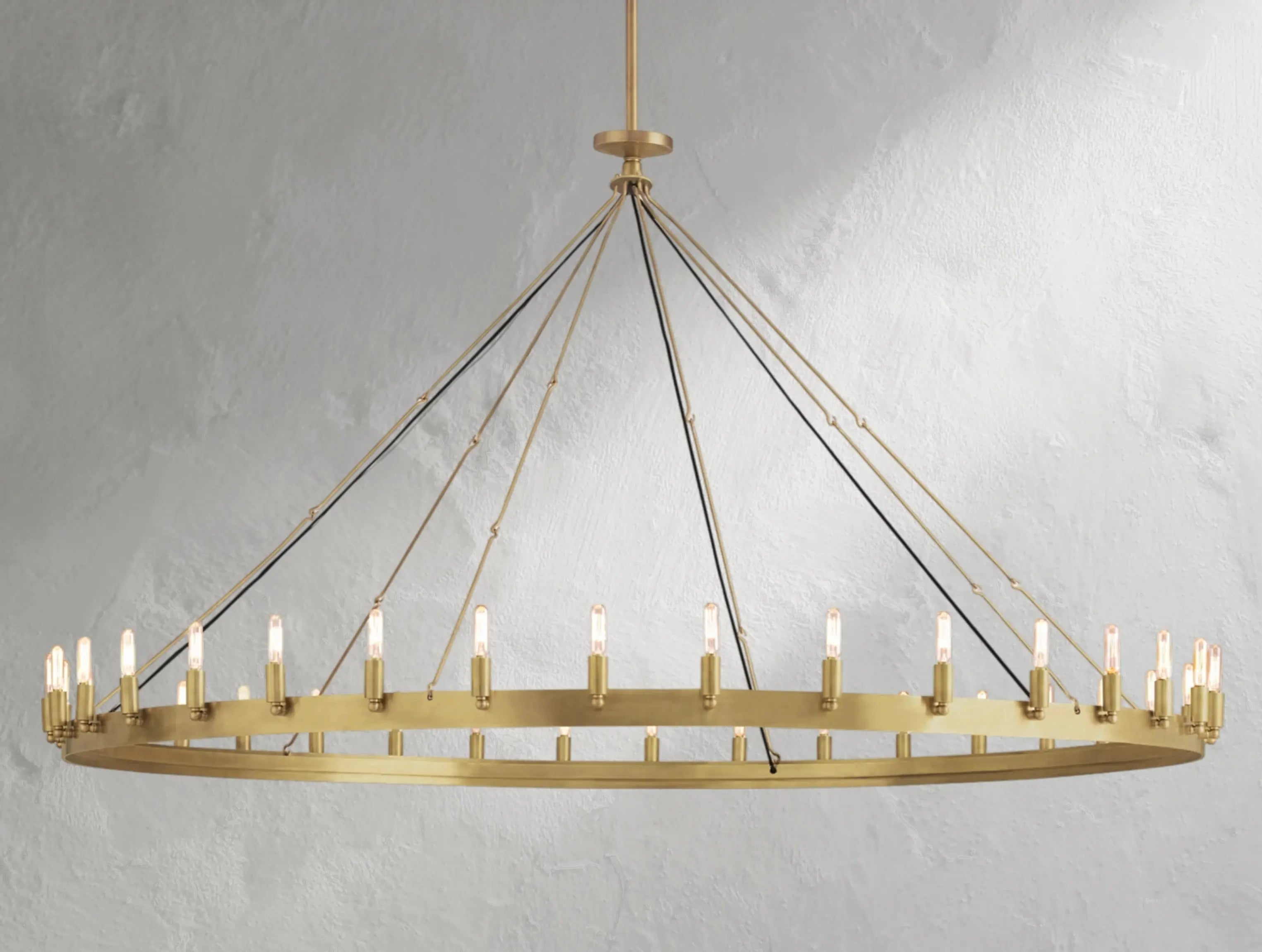 ForgeLine Vintage Filament Round Chandelier ZELNO LIGHTING