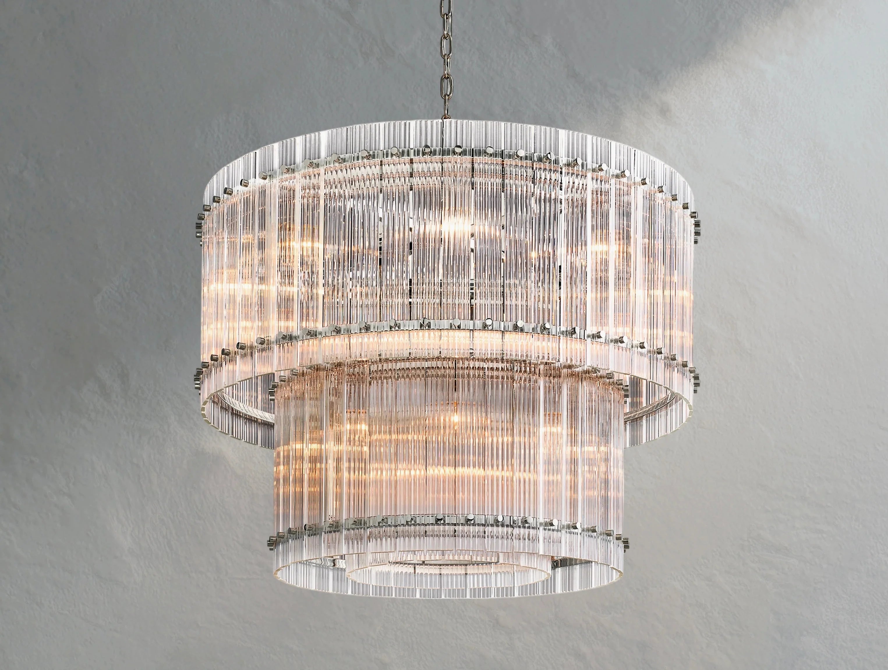 Royce Two-Tier Round Chandelier ZELNO LIGHTING