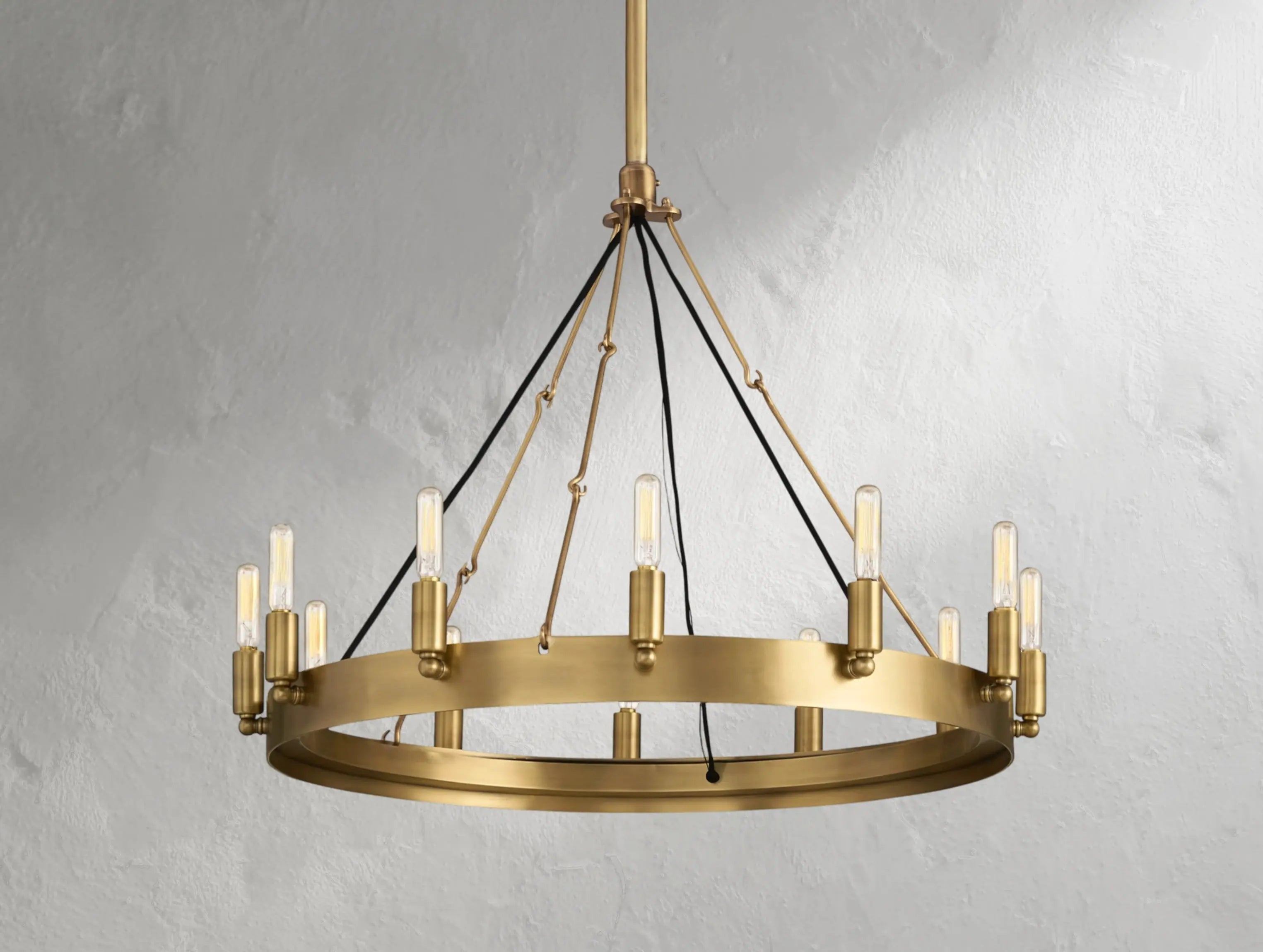 ForgeLine Vintage Filament Round Chandelier ZELNO LIGHTING
