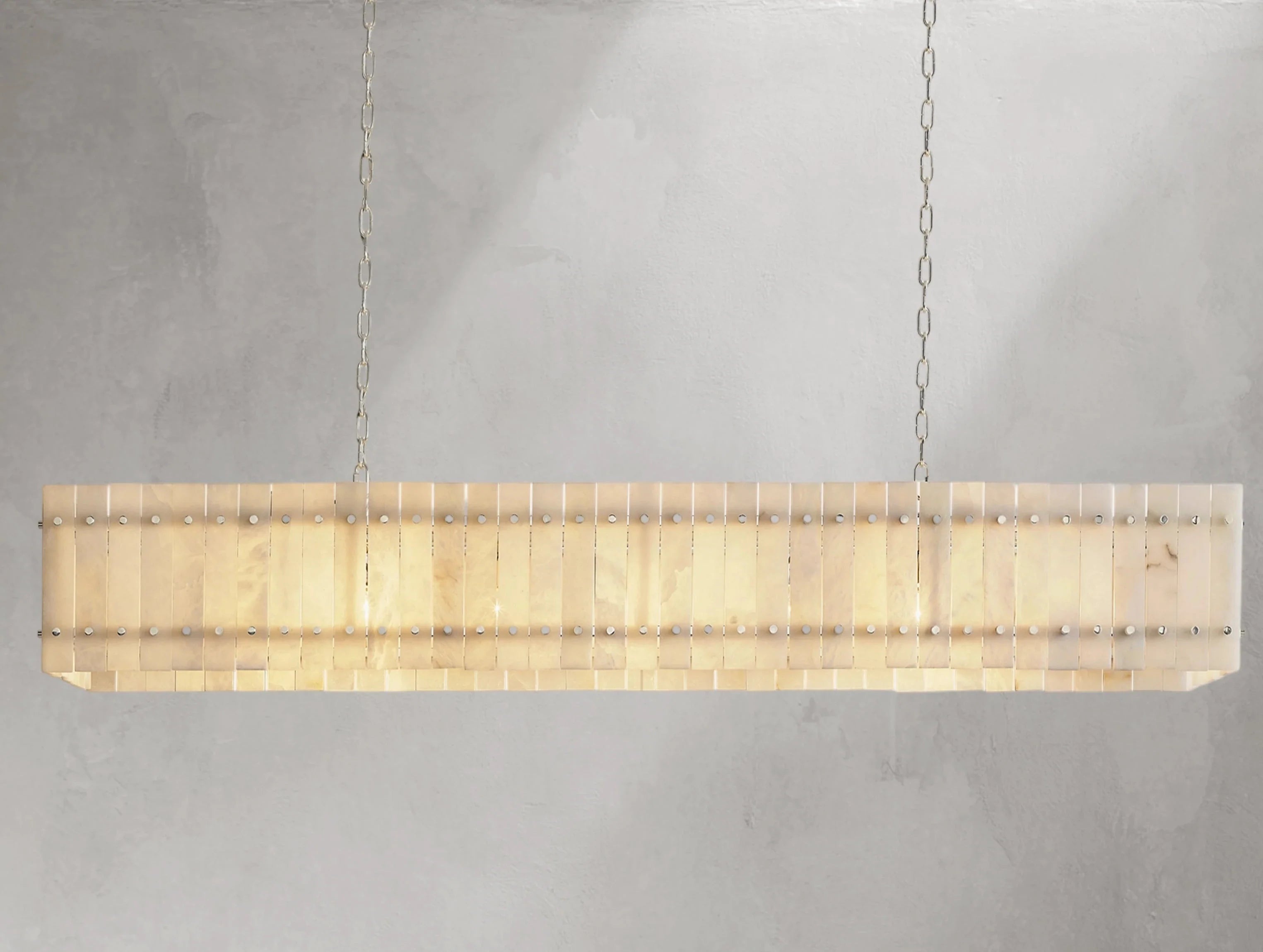Royce Alabaster Linear Chandelier ZELNO LIGHTING