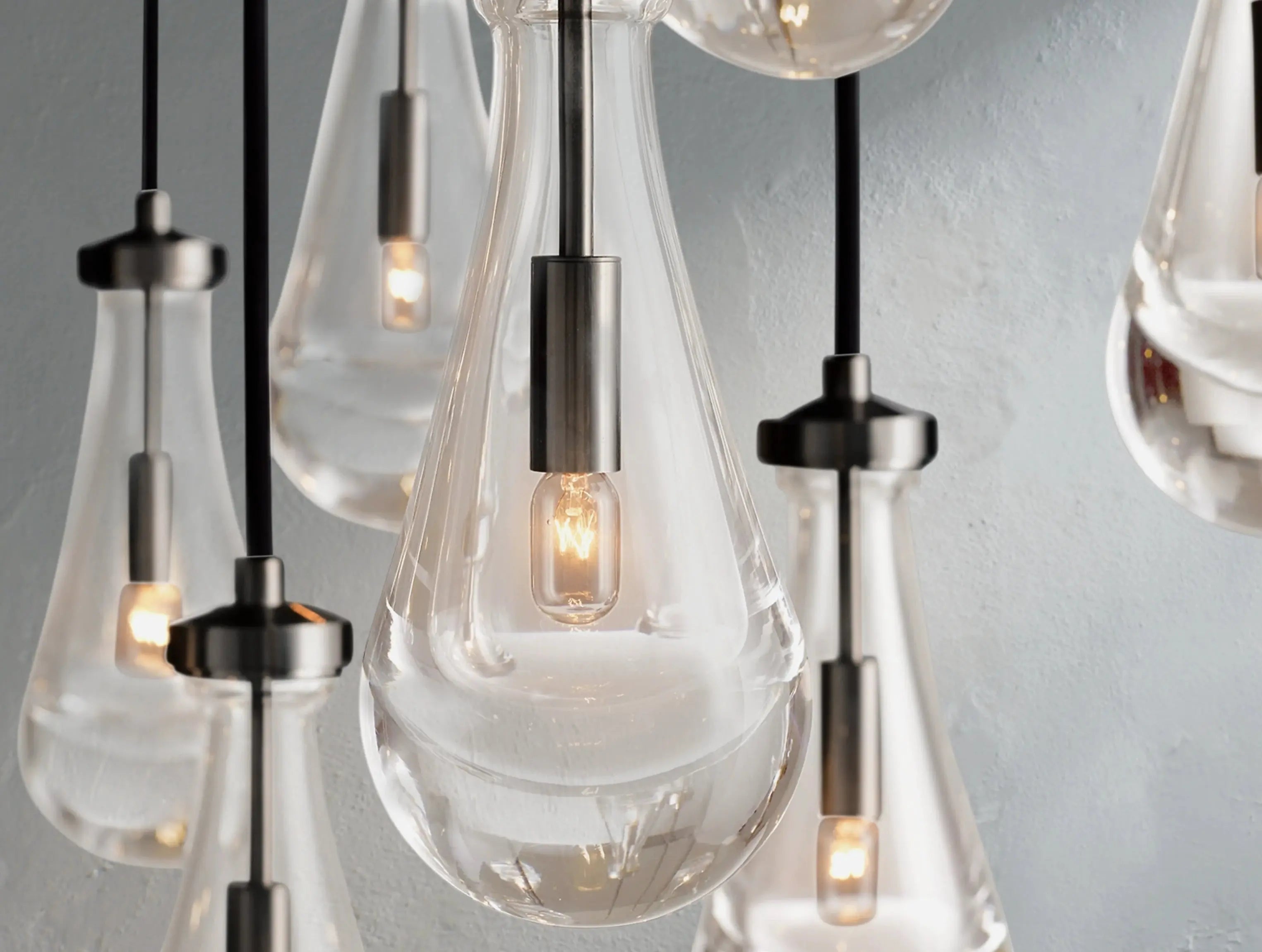 Rainfall Round Chandelier ZELNO LIGHTING