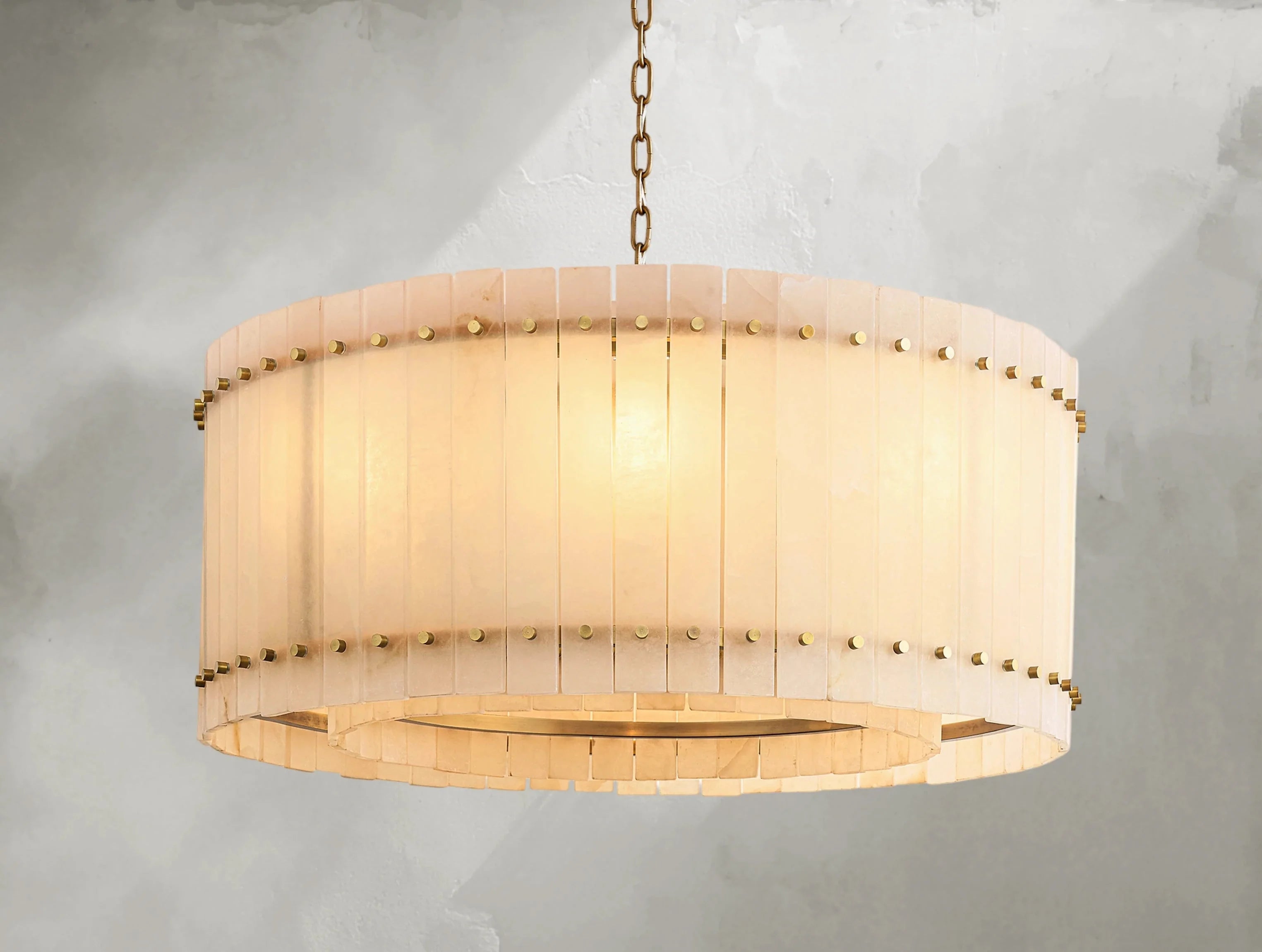 Royce Alabaster Round Chandelier ZELNO LIGHTING