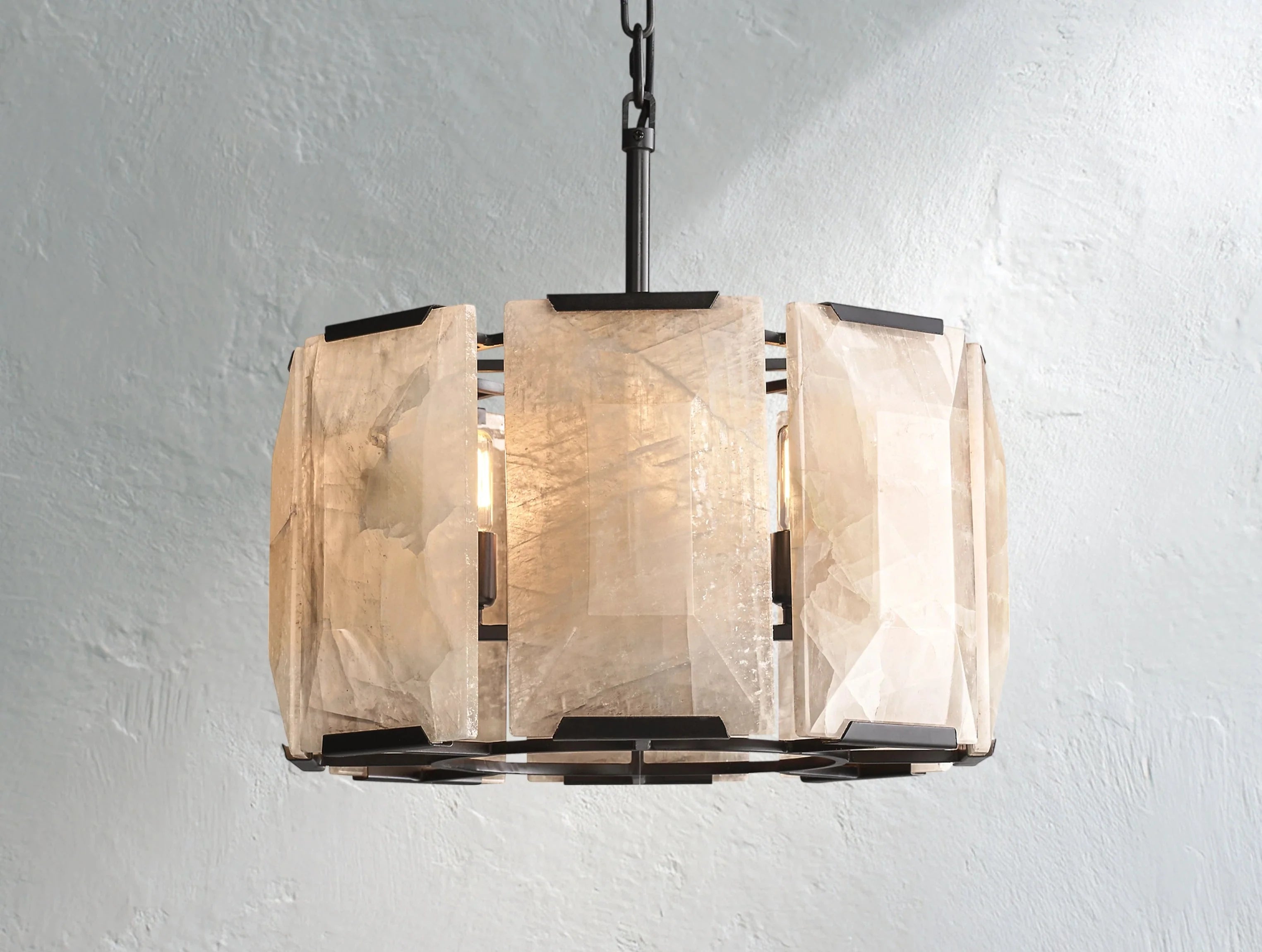 Valonne Calcite Round Chandelier ZELNO LIGHTING