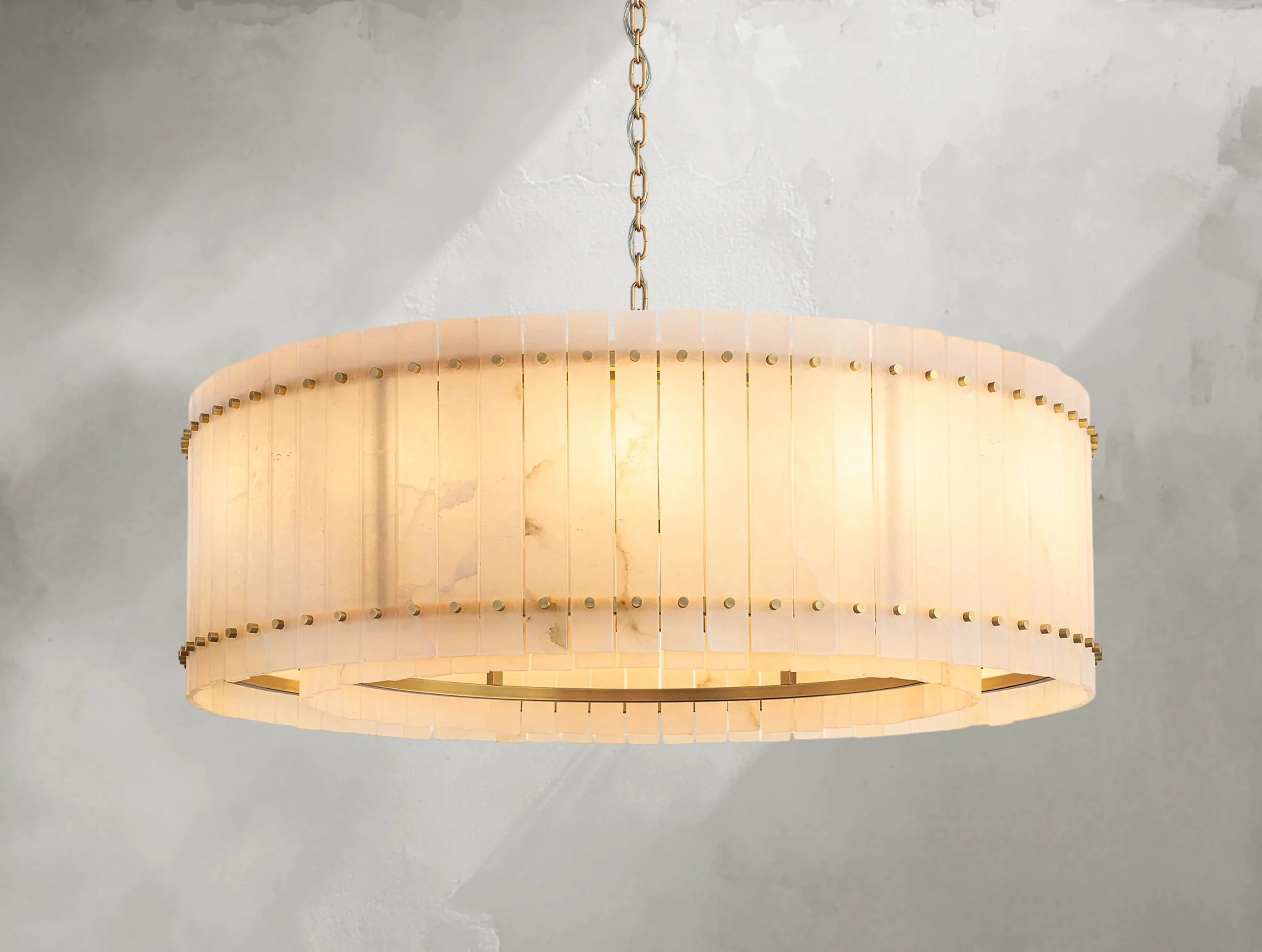 Royce Alabaster Round Chandelier ZELNO LIGHTING