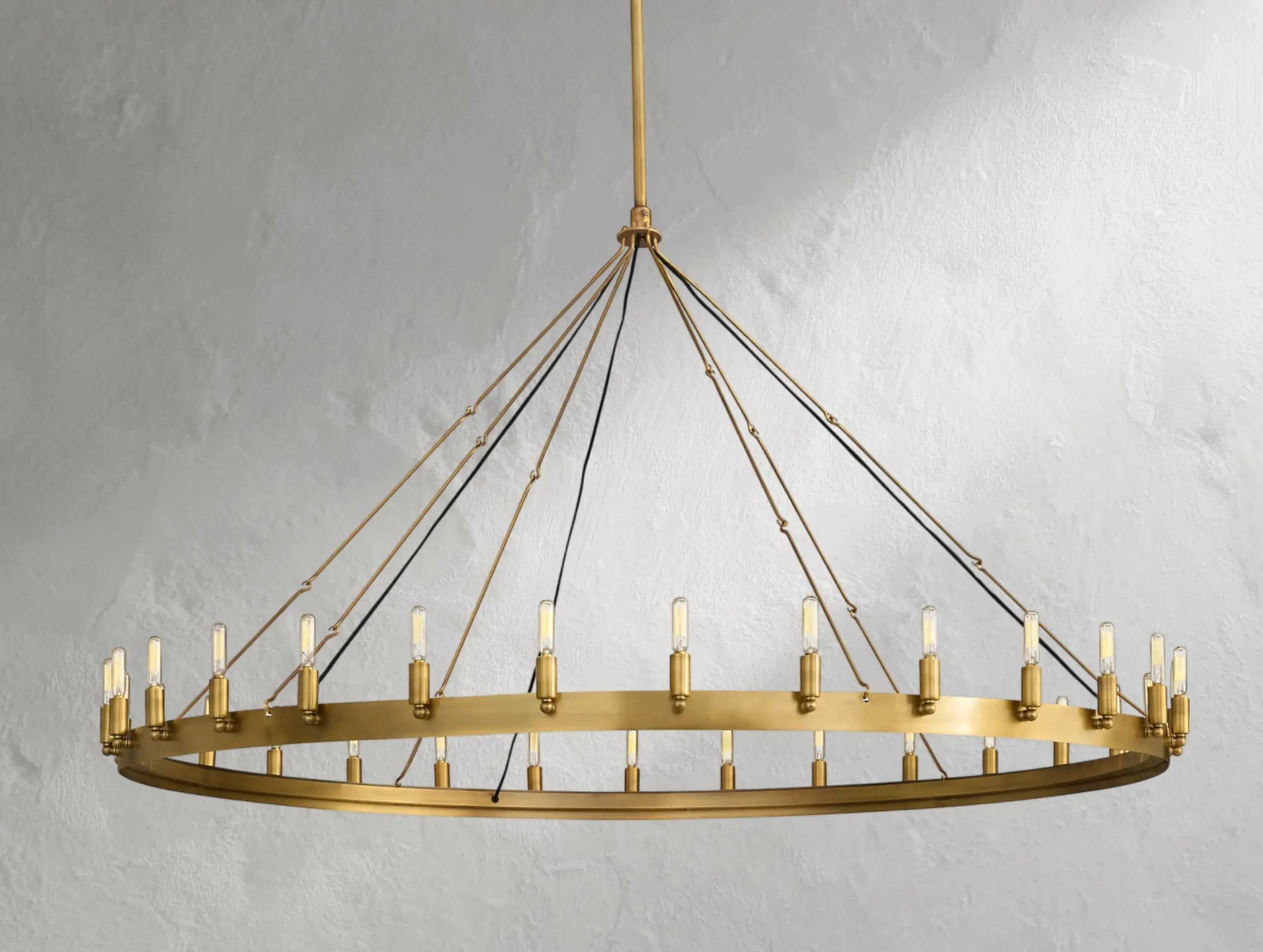 ForgeLine Vintage Filament Round Chandelier ZELNO LIGHTING