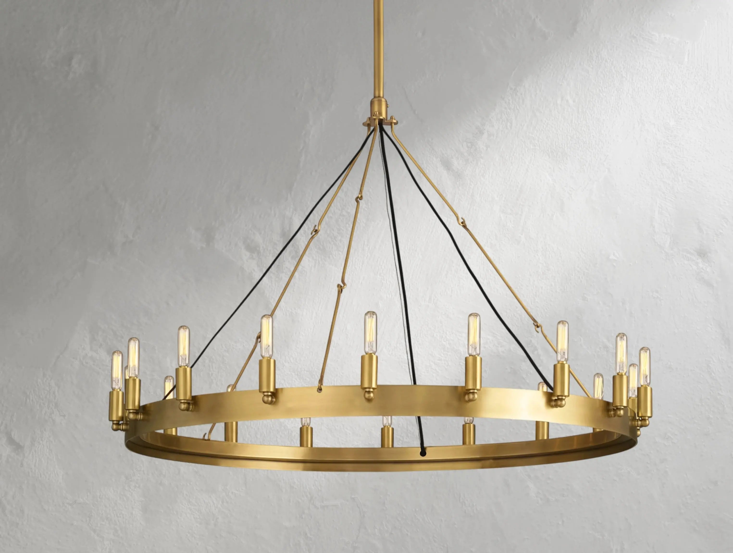 ForgeLine Vintage Filament Round Chandelier ZELNO LIGHTING