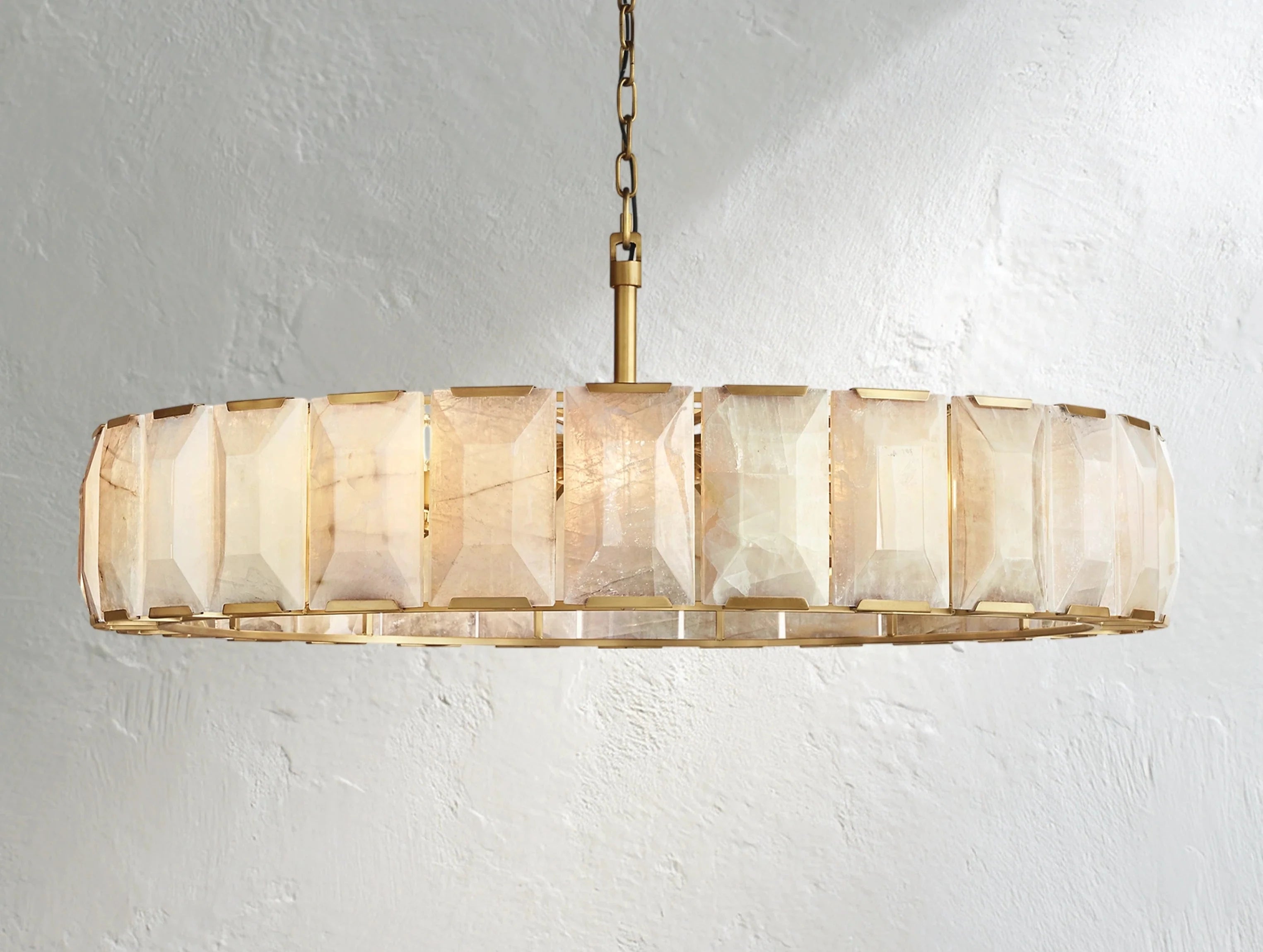 Valonne Calcite Round Chandelier ZELNO LIGHTING