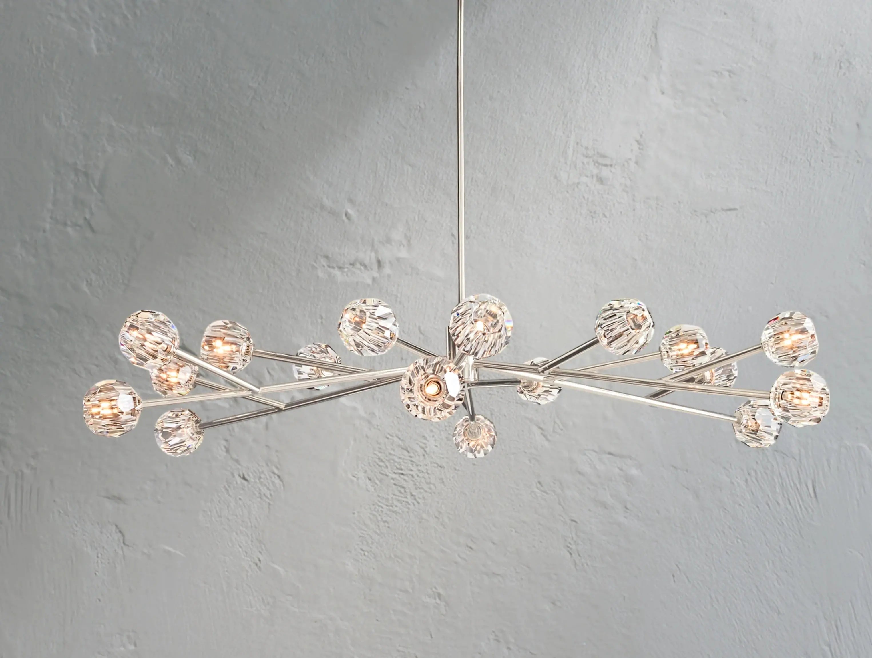 Orbital Cristal Glass Round Chandelier ZELNO LIGHTING