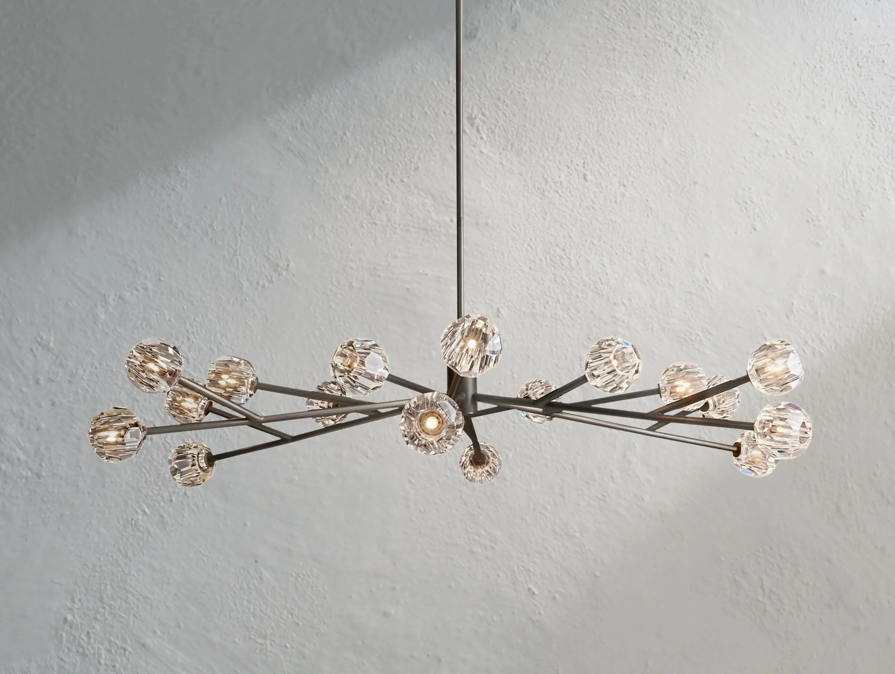 Orbital Cristal Glass Round Chandelier ZELNO LIGHTING