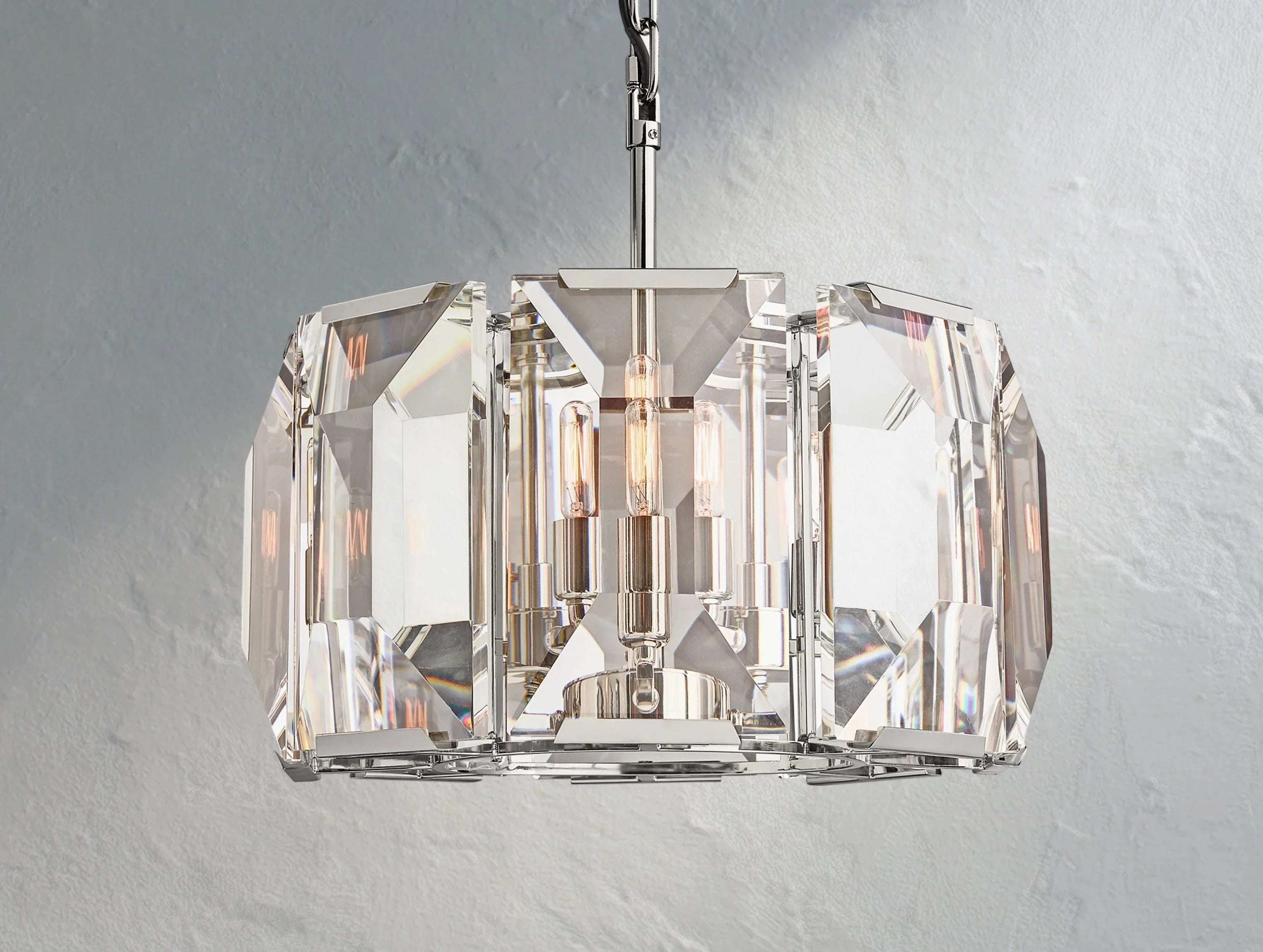 Valonne Crystal Round Chandelier ZELNO LIGHTING