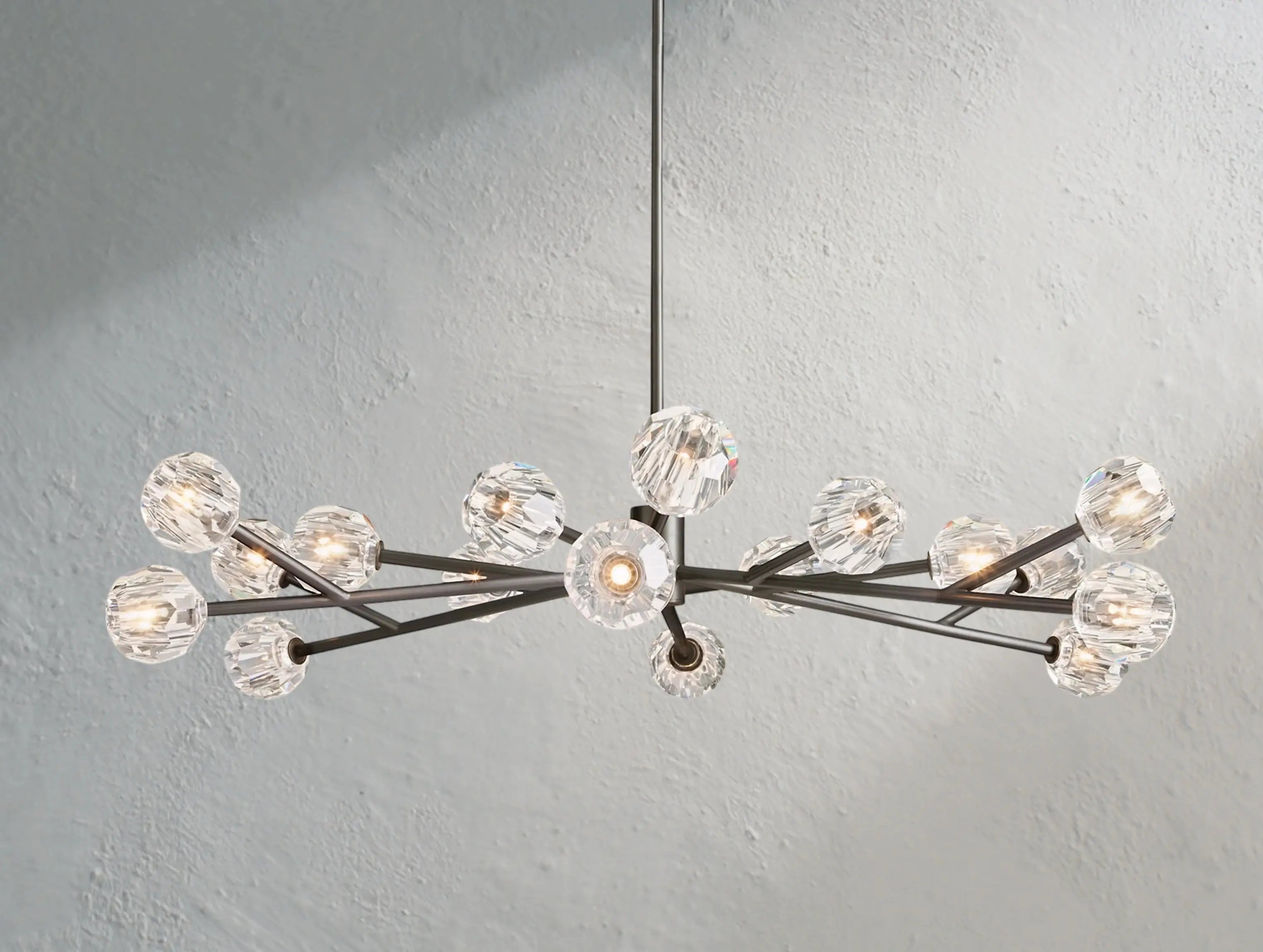 Orbital Cristal Glass Round Chandelier ZELNO LIGHTING