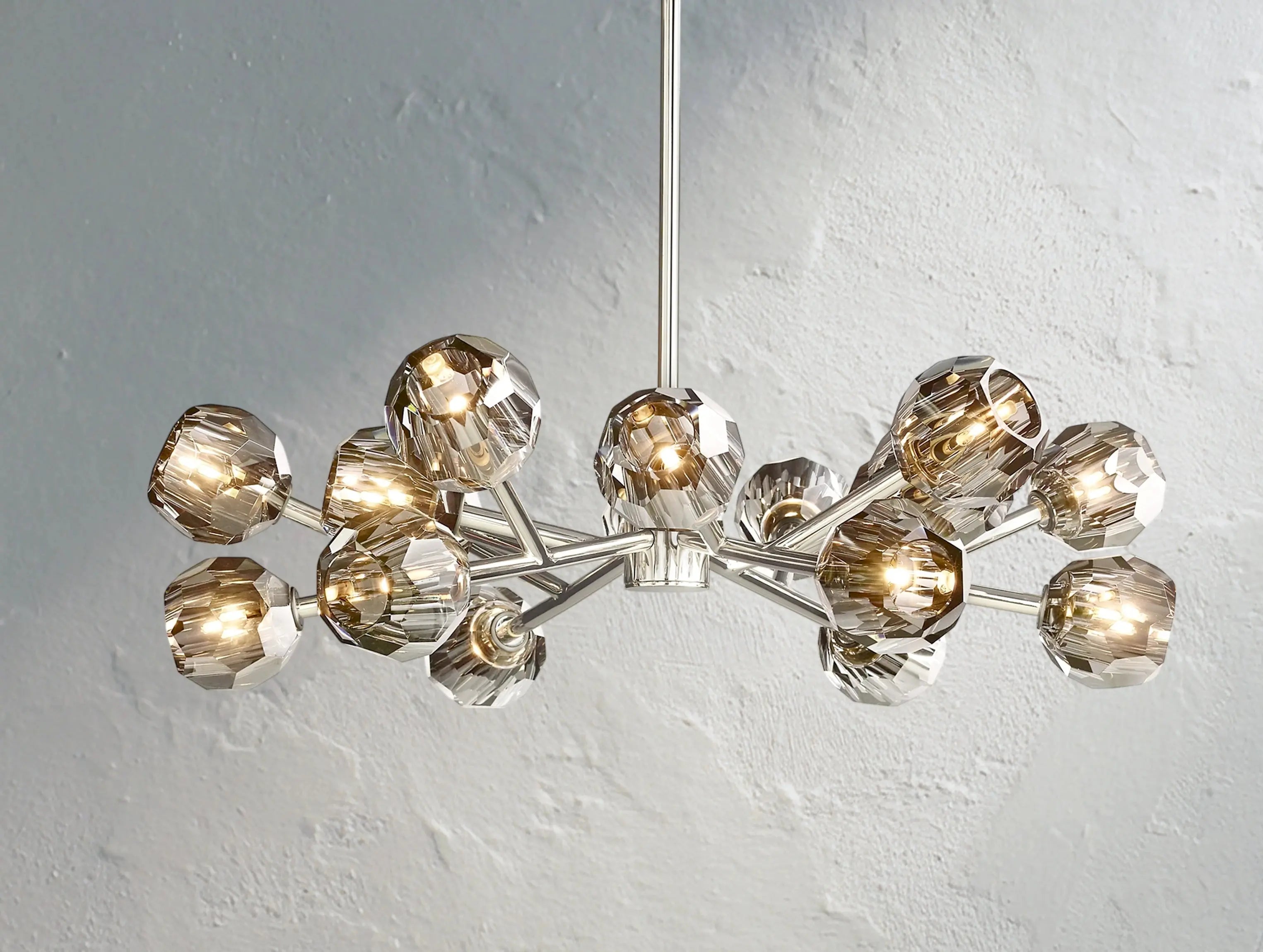 Orbital Cristal Glass Round Chandelier ZELNO LIGHTING