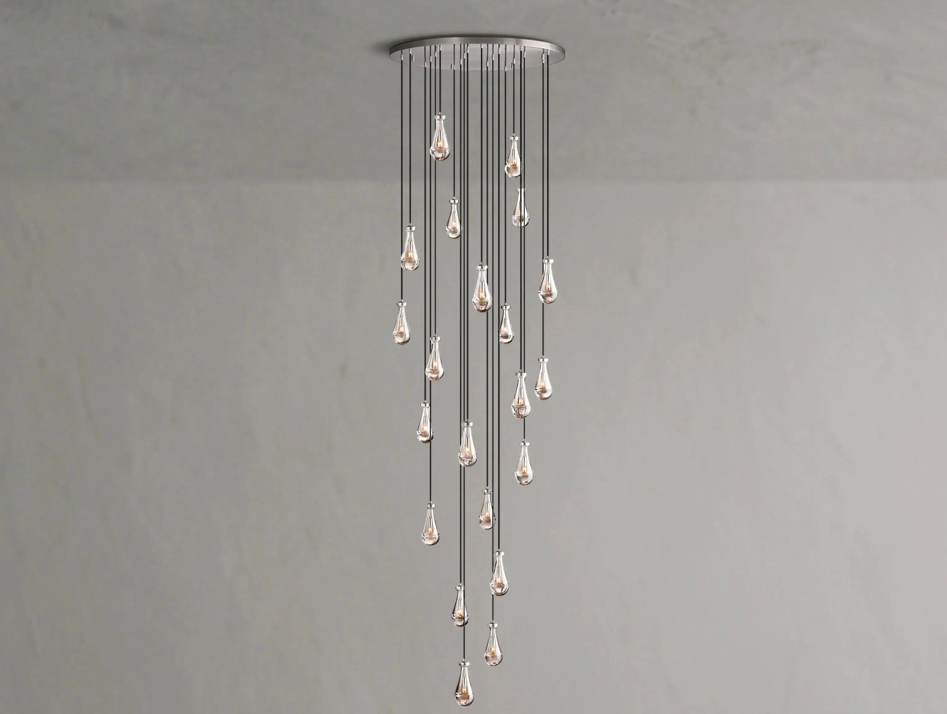 Rainfall Round Chandelier ZELNO LIGHTING