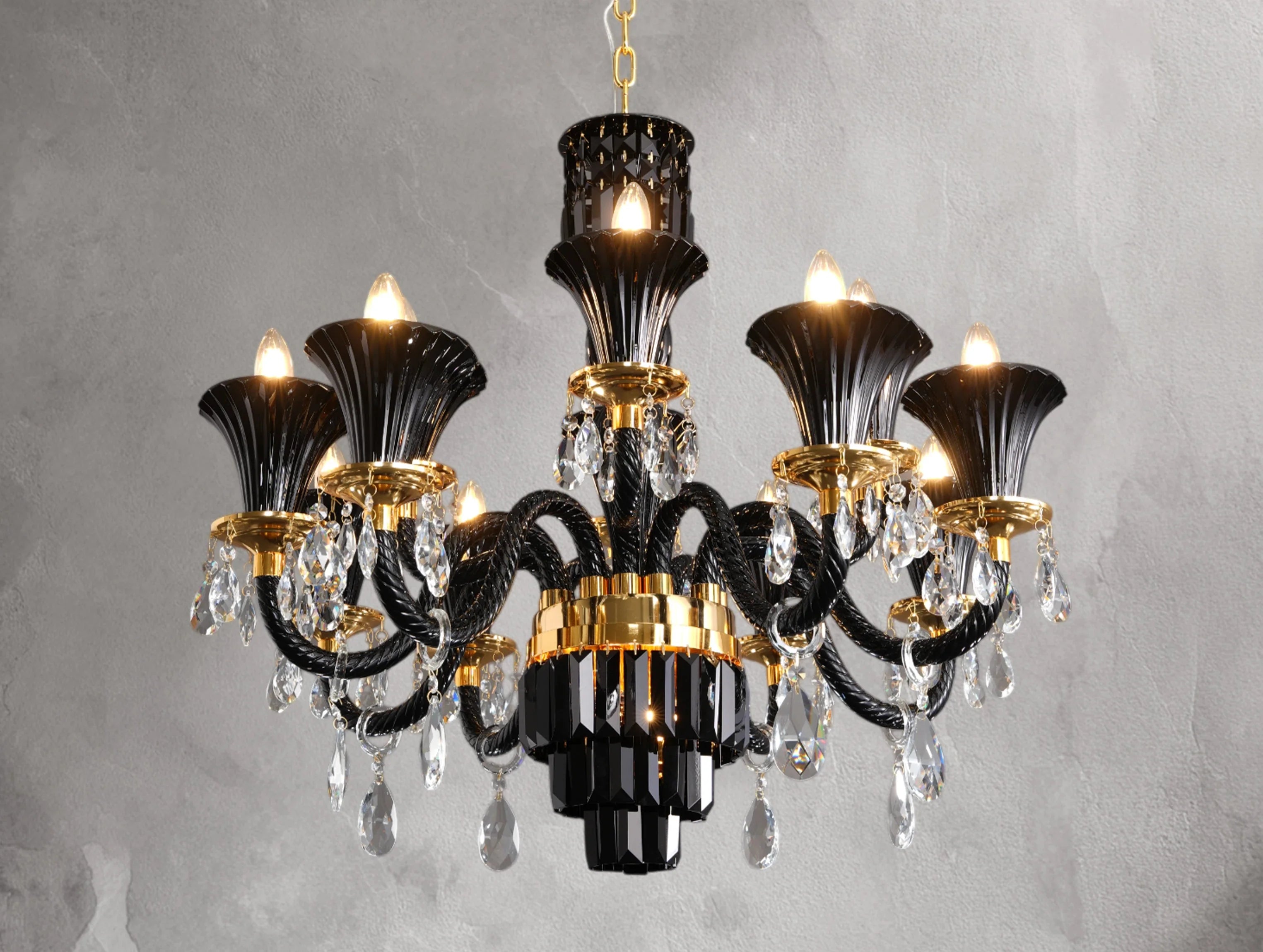 Notiasus Glass Round Chandelier ZELNO LIGHTING