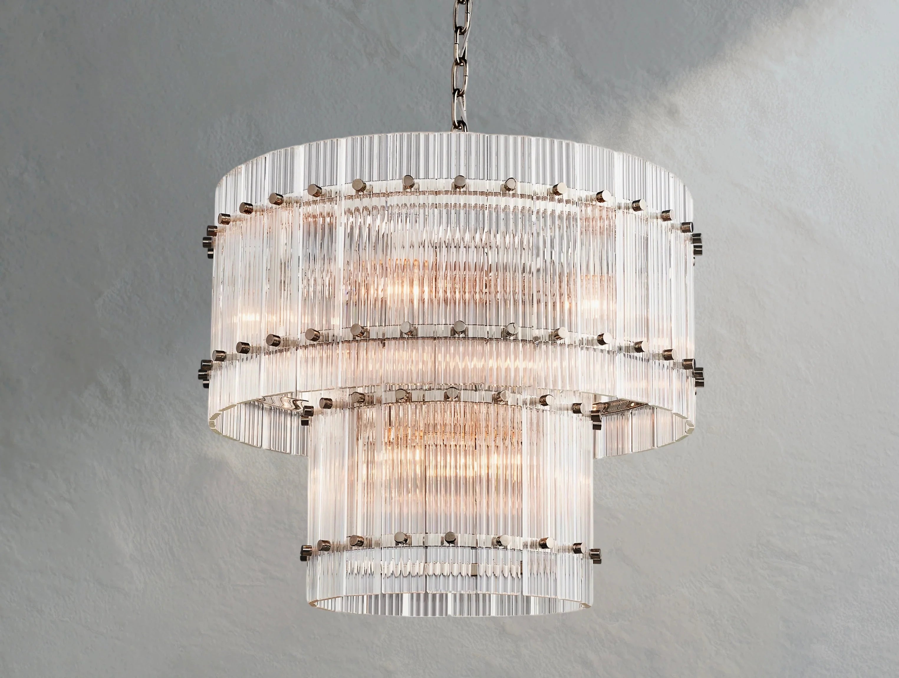 Royce Two-Tier Round Chandelier ZELNO LIGHTING