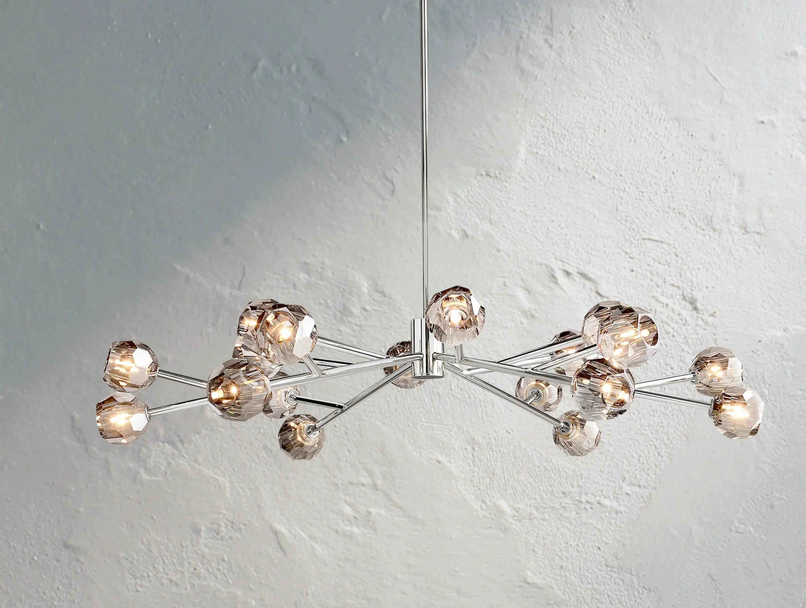 Orbital Cristal Glass Round Chandelier ZELNO LIGHTING