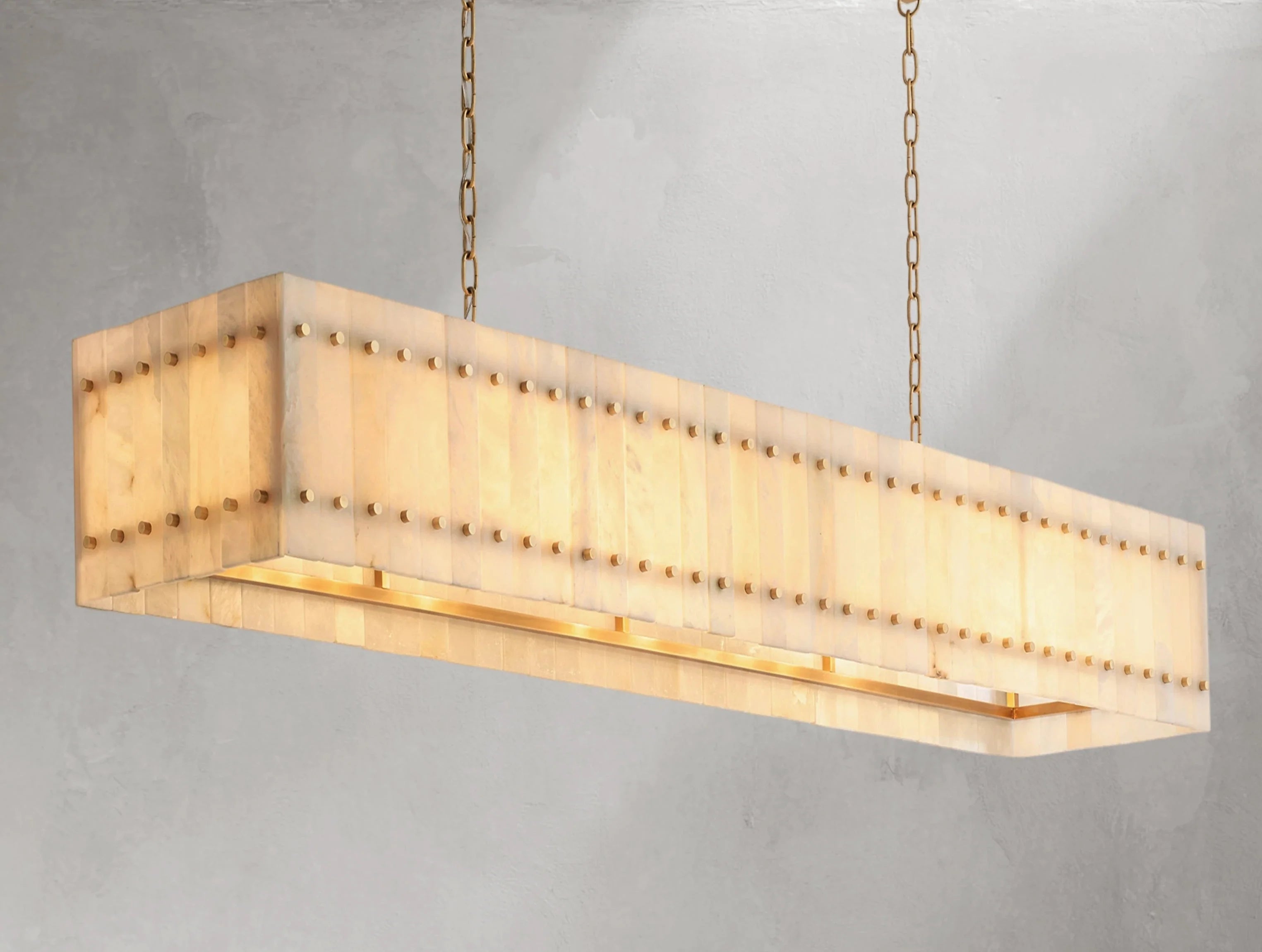 Royce Alabaster Linear Chandelier ZELNO LIGHTING