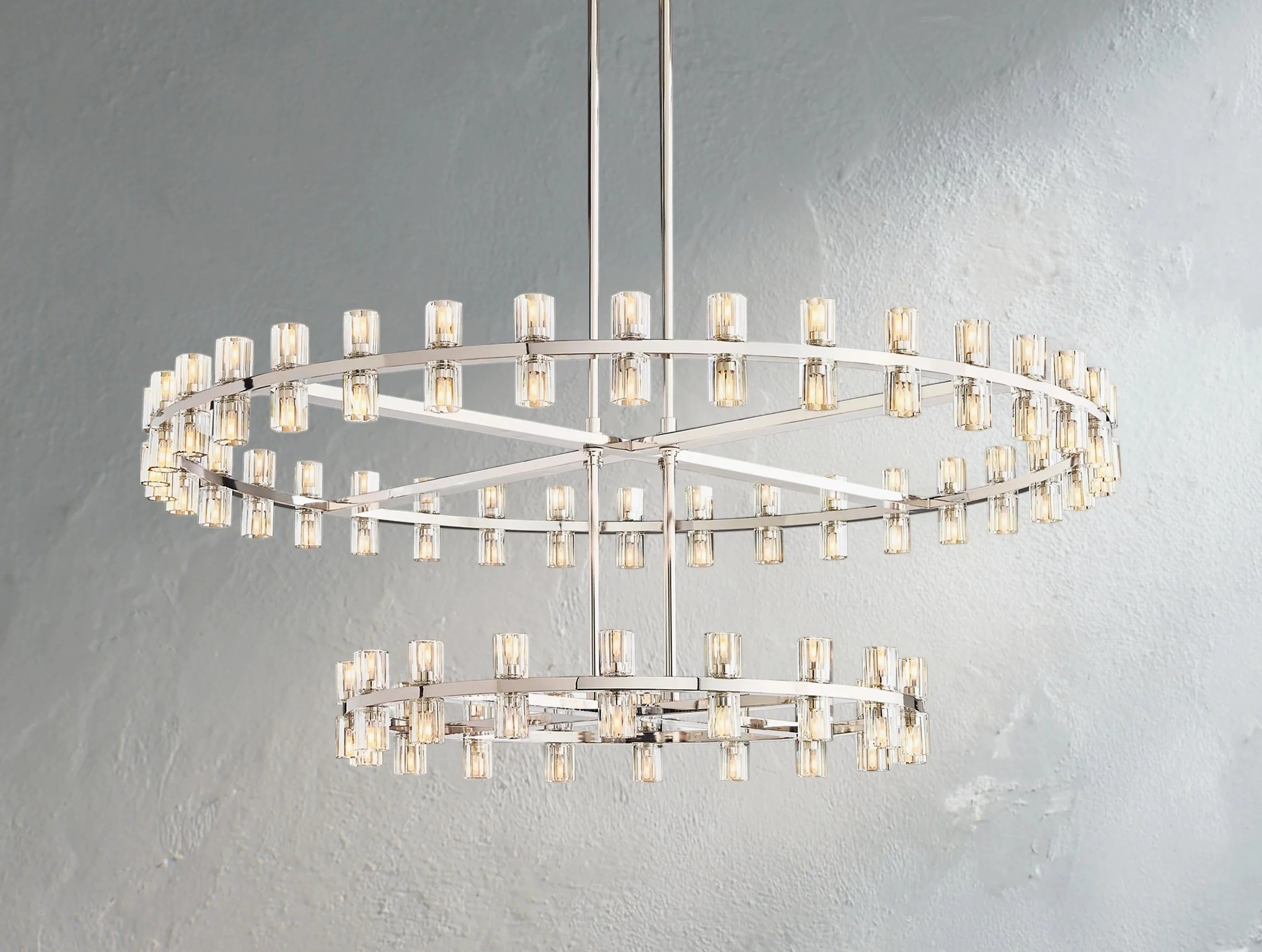 Gearra LED Round Two-Tier Chandelier ZELNO LIGHTING