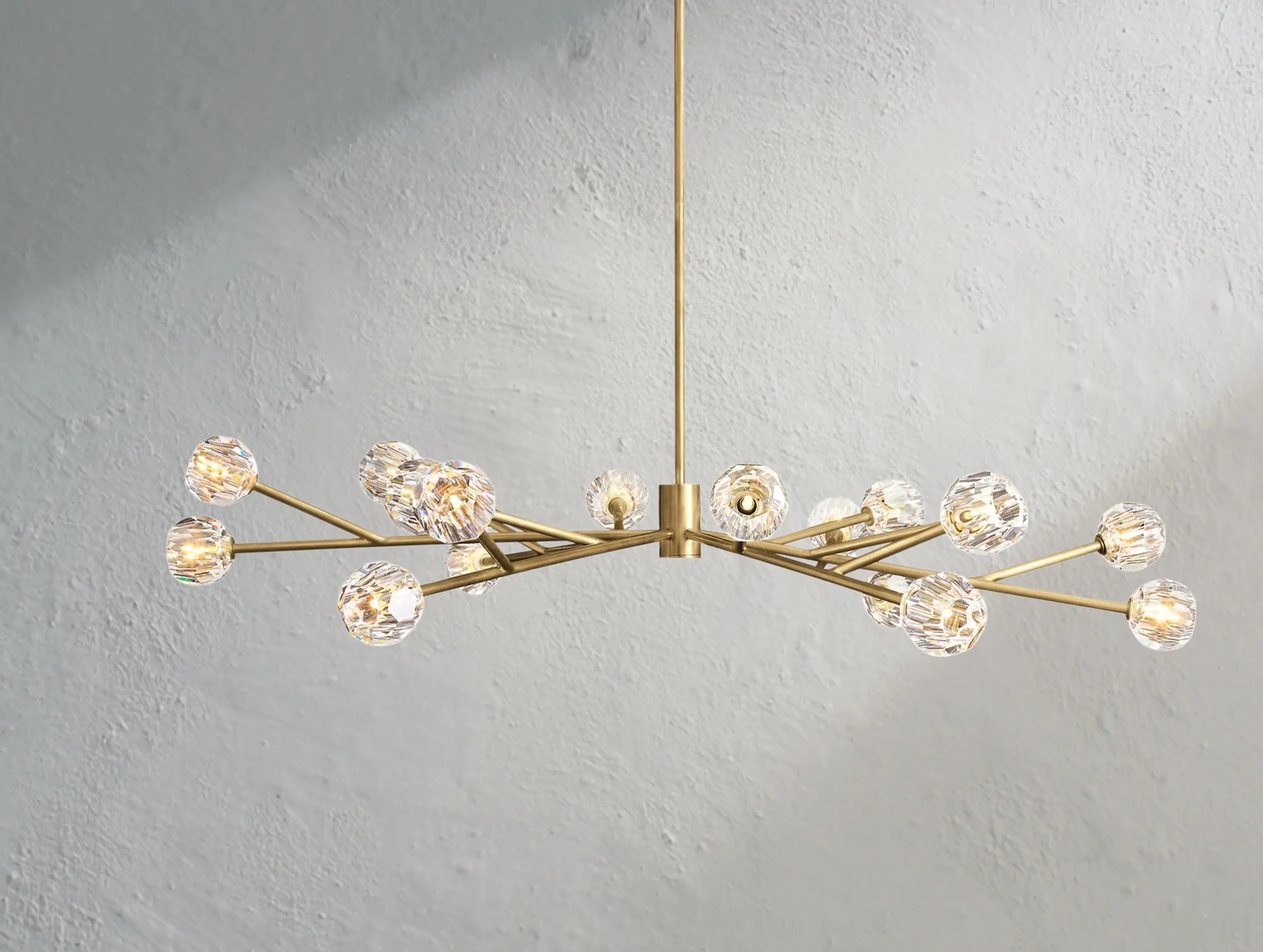 Orbital Cristal Glass Round Chandelier ZELNO LIGHTING